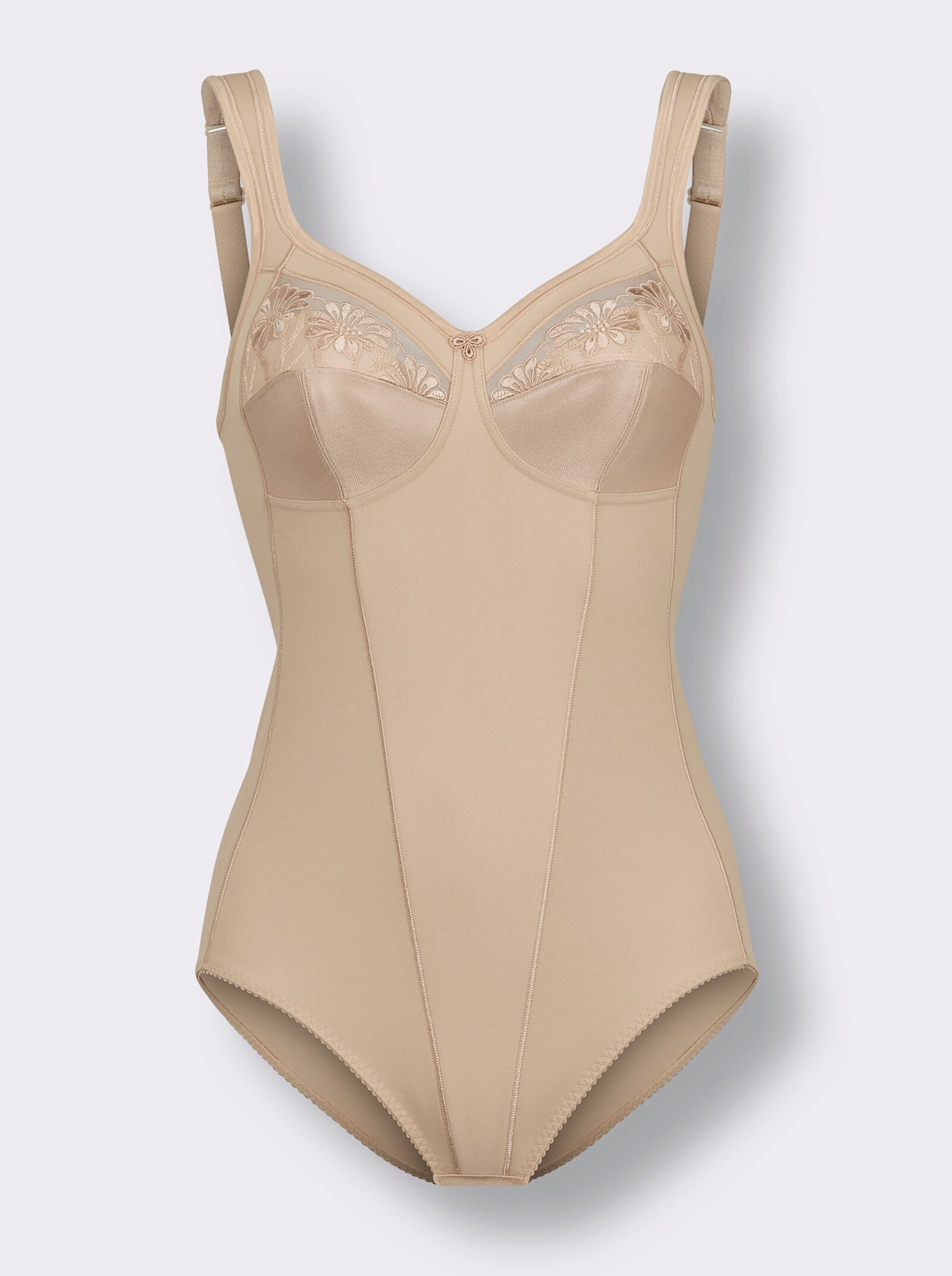 Anita Einteiler ohne Bügel mit Tüllstickerei - elfenbein
