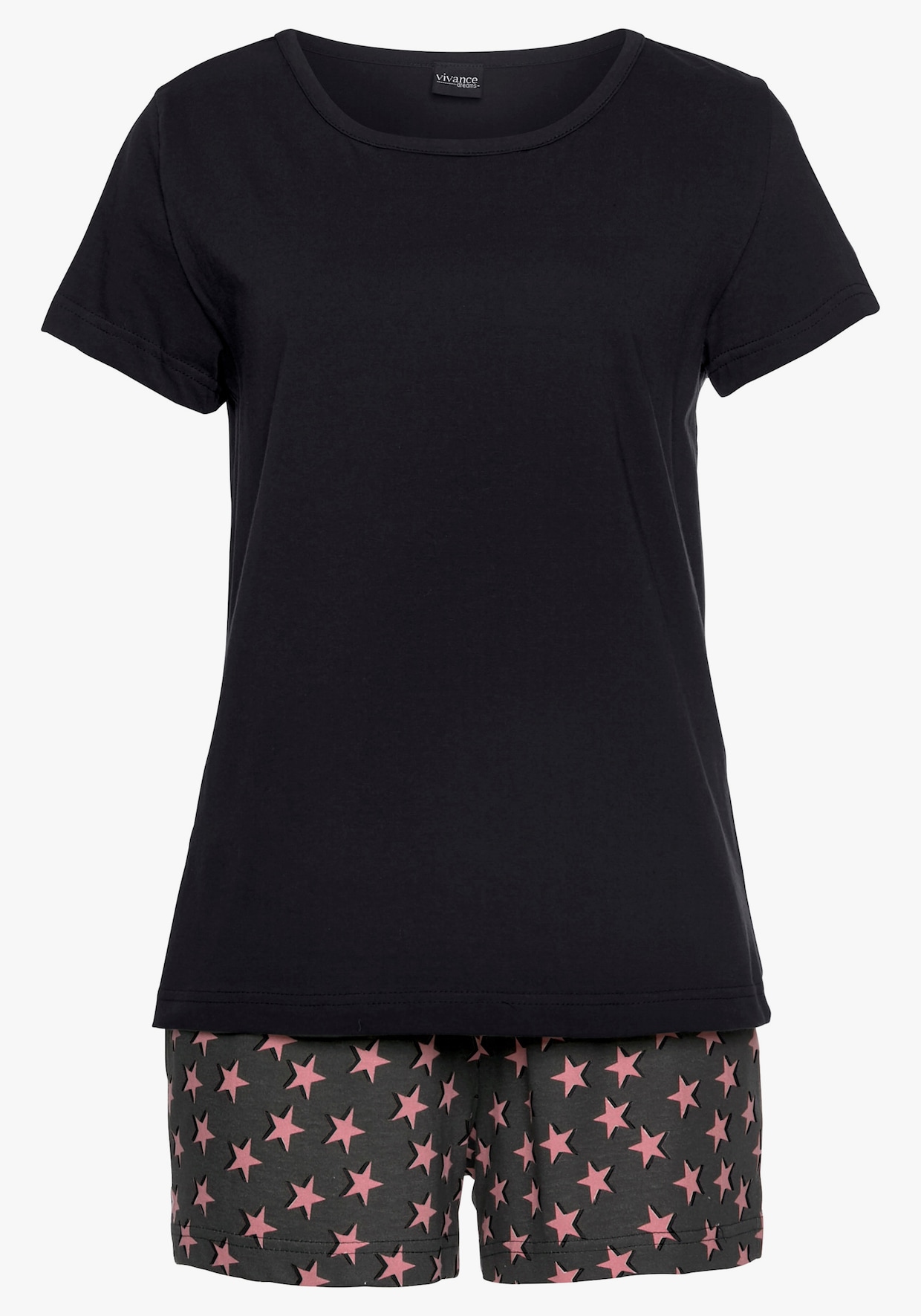 Vivance Dreams shortama - zwart, bordeaux