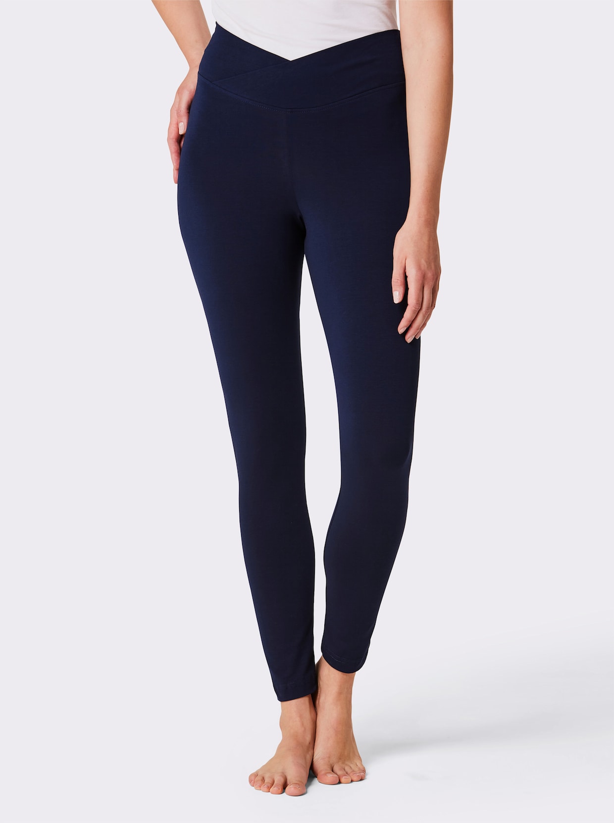 Plantier Leggings - marine + anthrazit-meliert