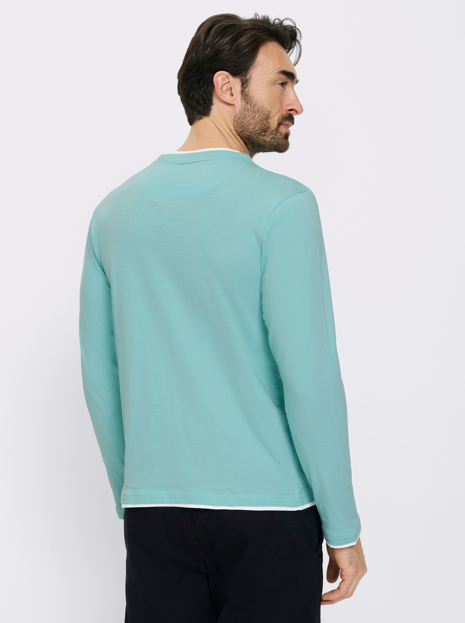 Catamaran Langarmshirt im Doppelpack - mint + hellgrau
