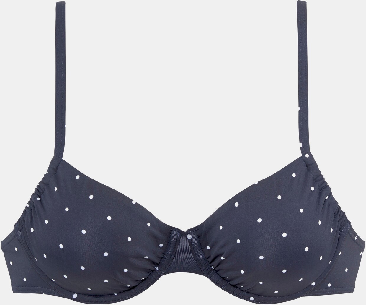 LASCANA Bügel-Bikini-Top - marine-gepunktet