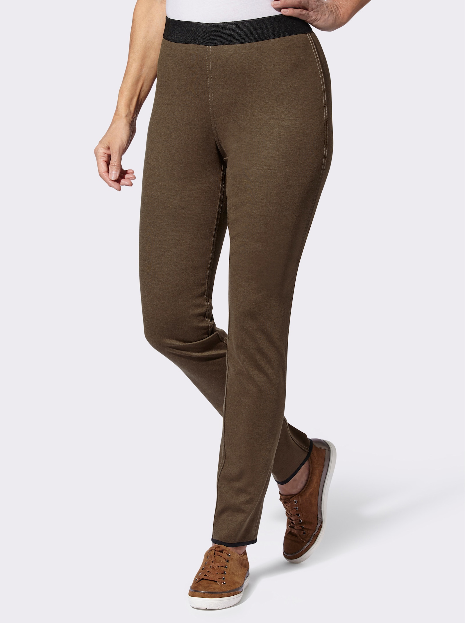 Stehmann Comfort line Hose mit Wende-Funktion - braun-beige-bedruckt