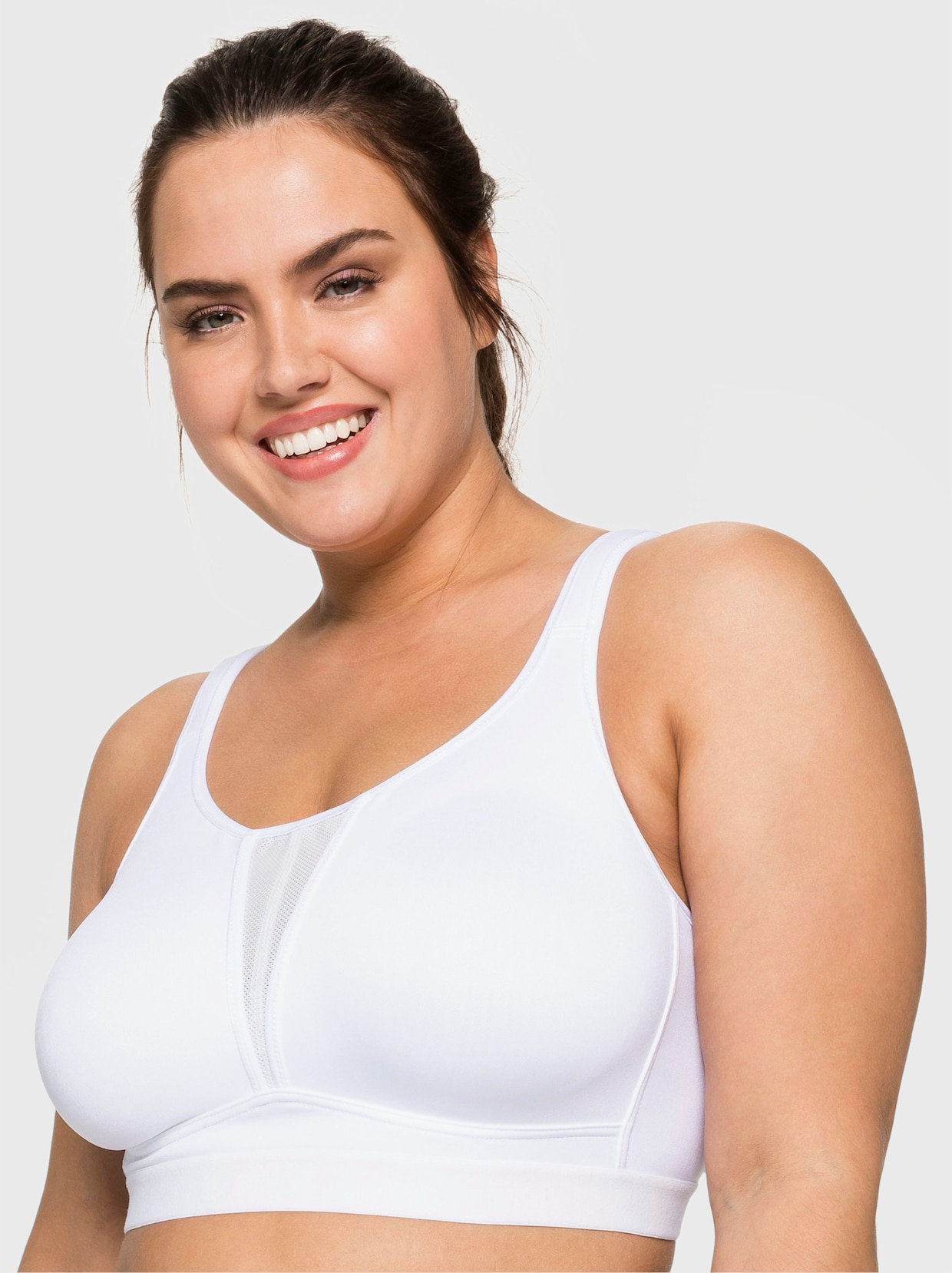 sheego Sportbeha zonder beugel - wit
