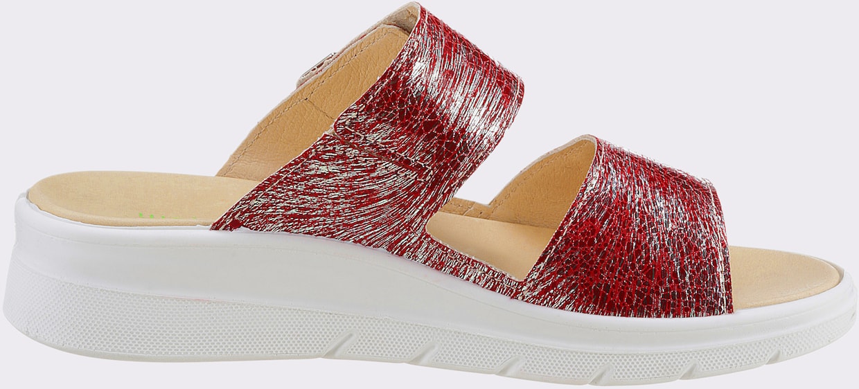 Waldläufer slippers - rood/metallic