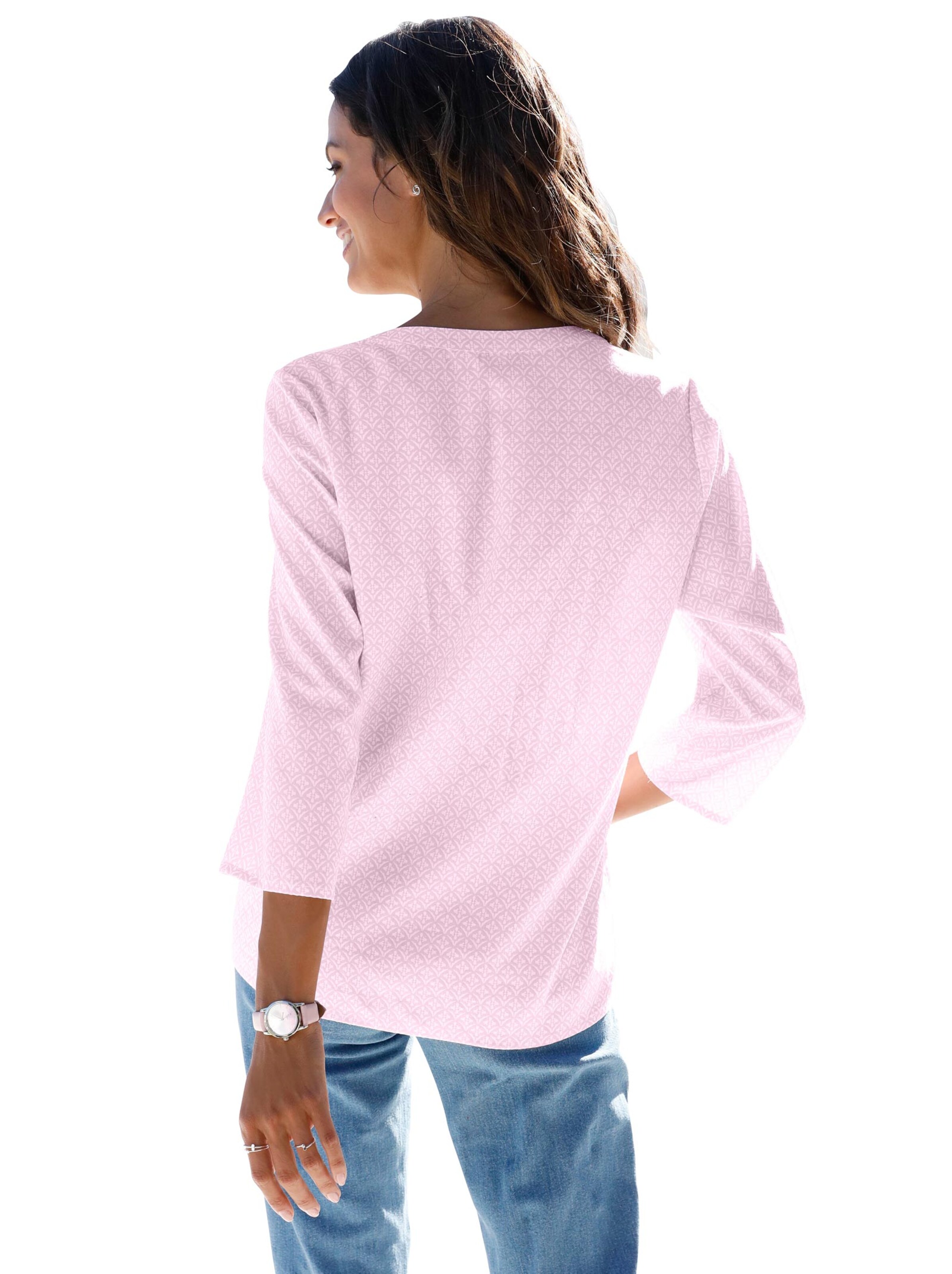 Bluse - rosé-gemustert