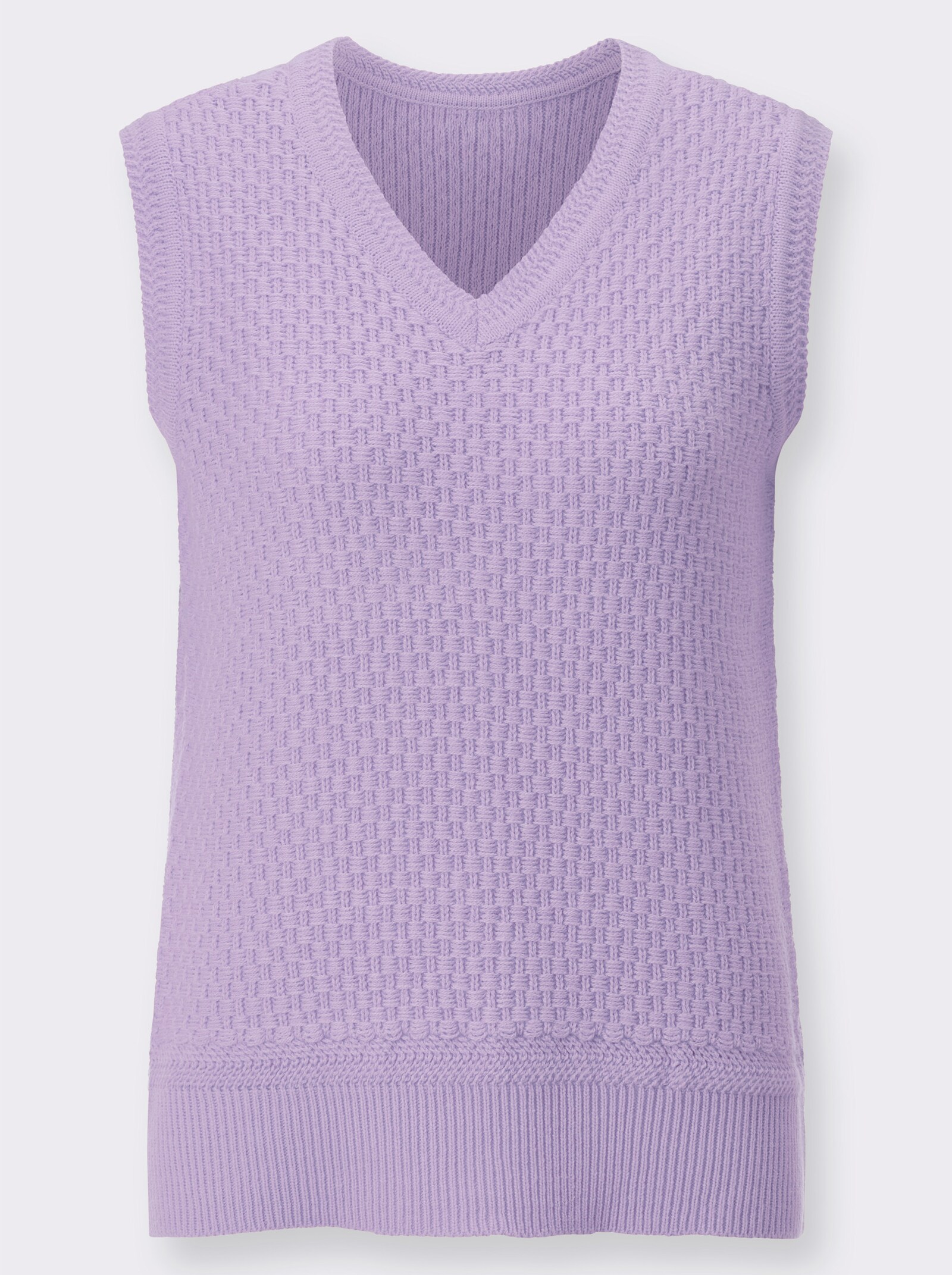 Pullunder in Strickstruktur - flieder