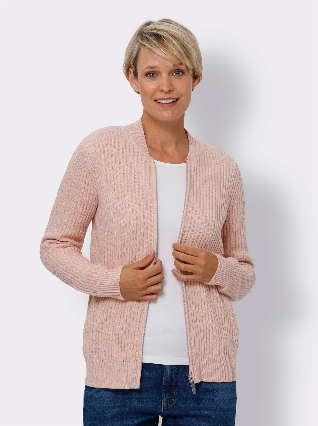 Vest - rozenkwarts gemêleerd