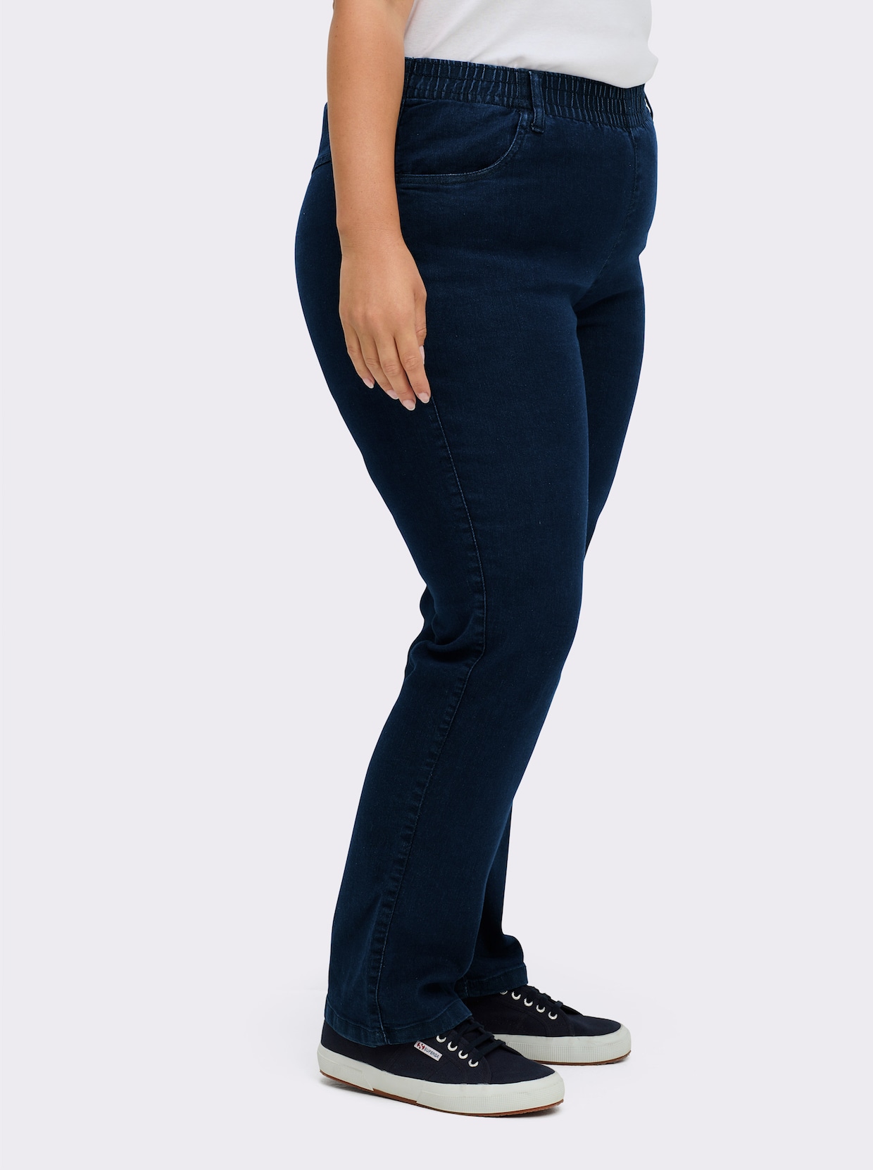 Jeans - dark blue + black denim