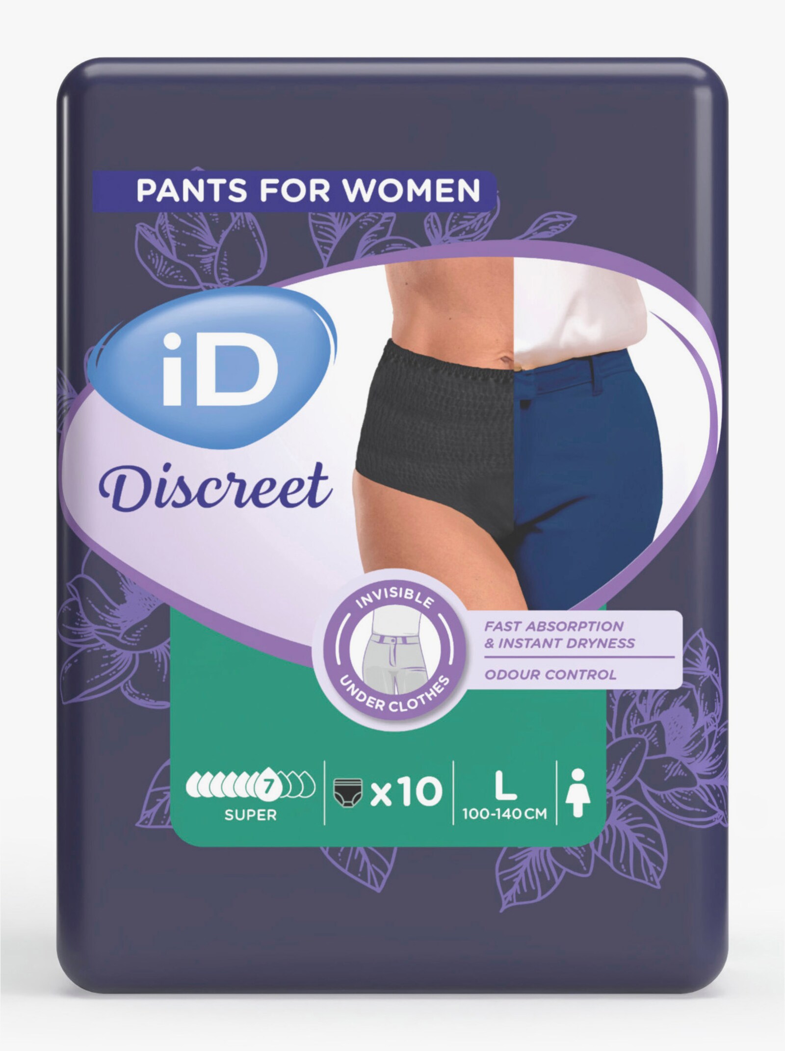 Inkontinenzslip als Einweg-Slip für Damen - schwarz