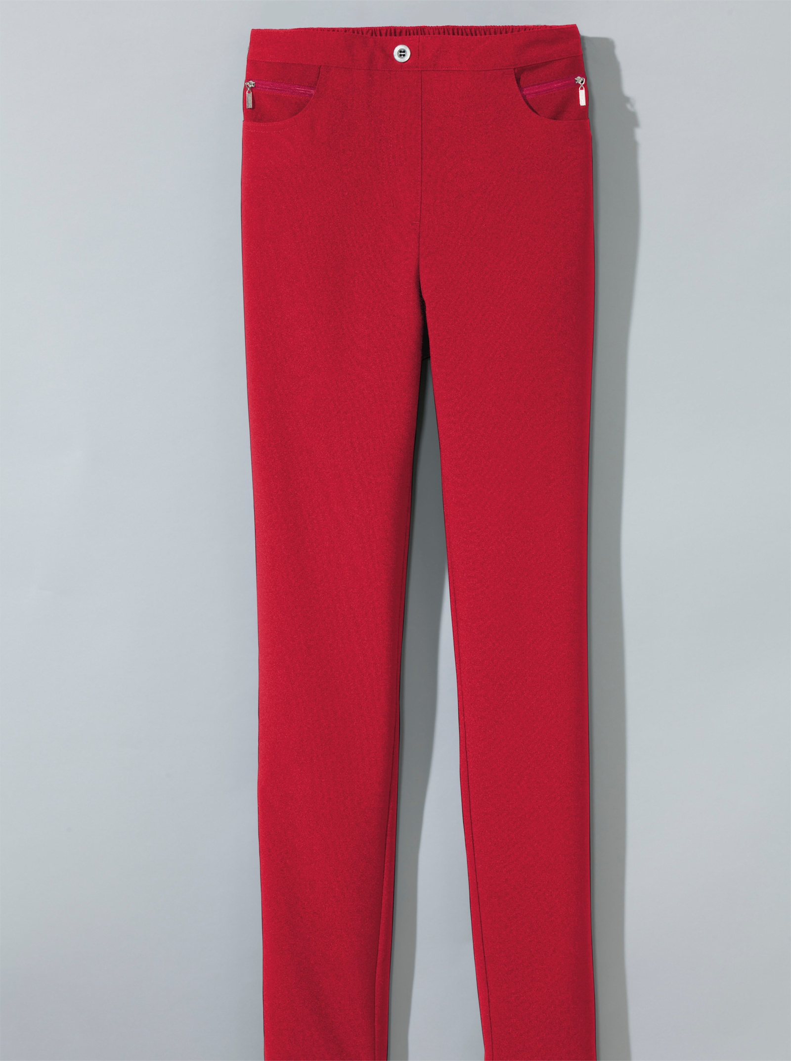 Bengalinhose mit Zierreißverschlüssen - rot
