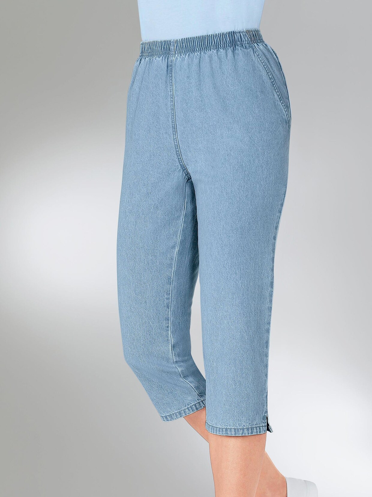 Caprijeans - blue-bleached