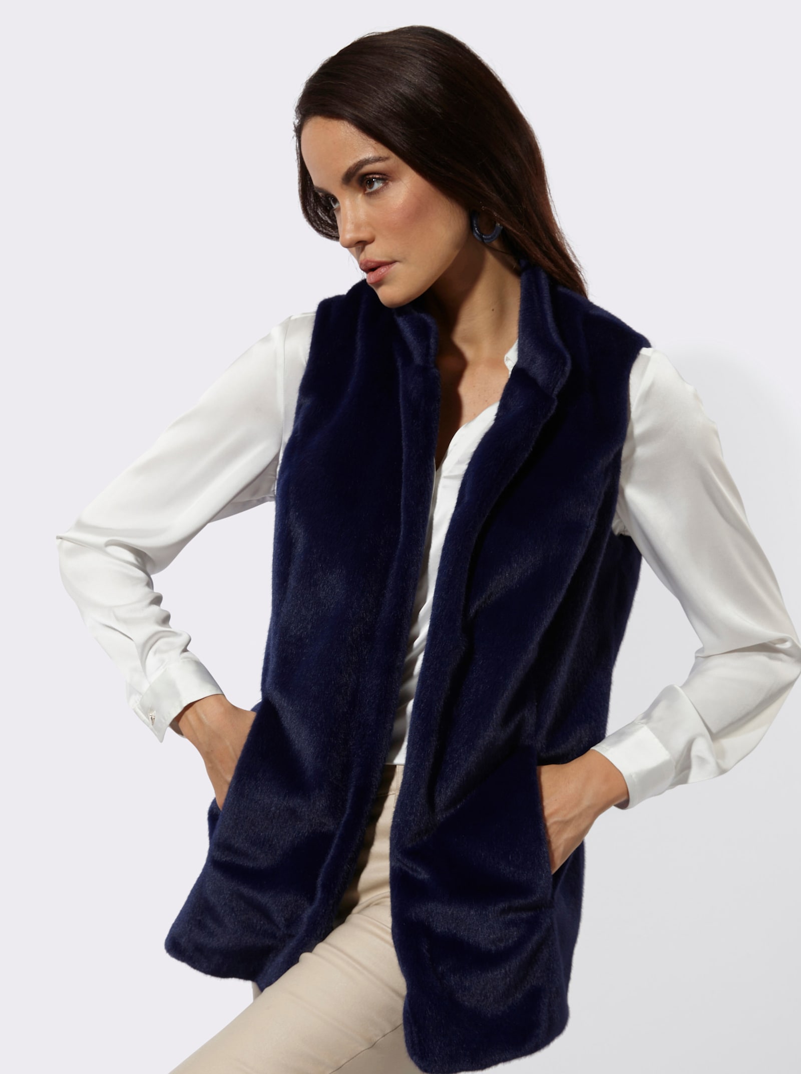 Fellimitatweste - marine