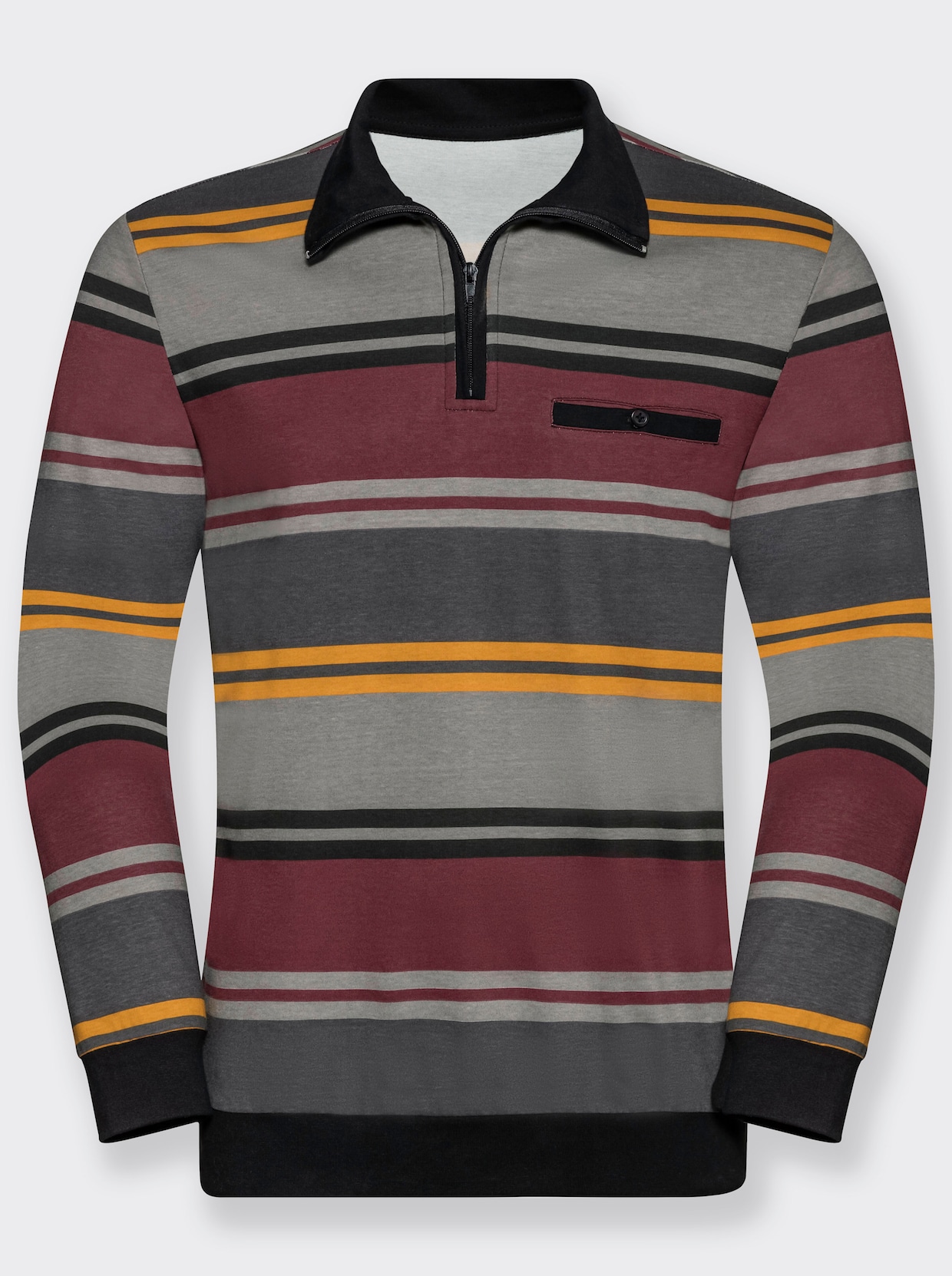 Poloshirt - anthrazit-bordeaux