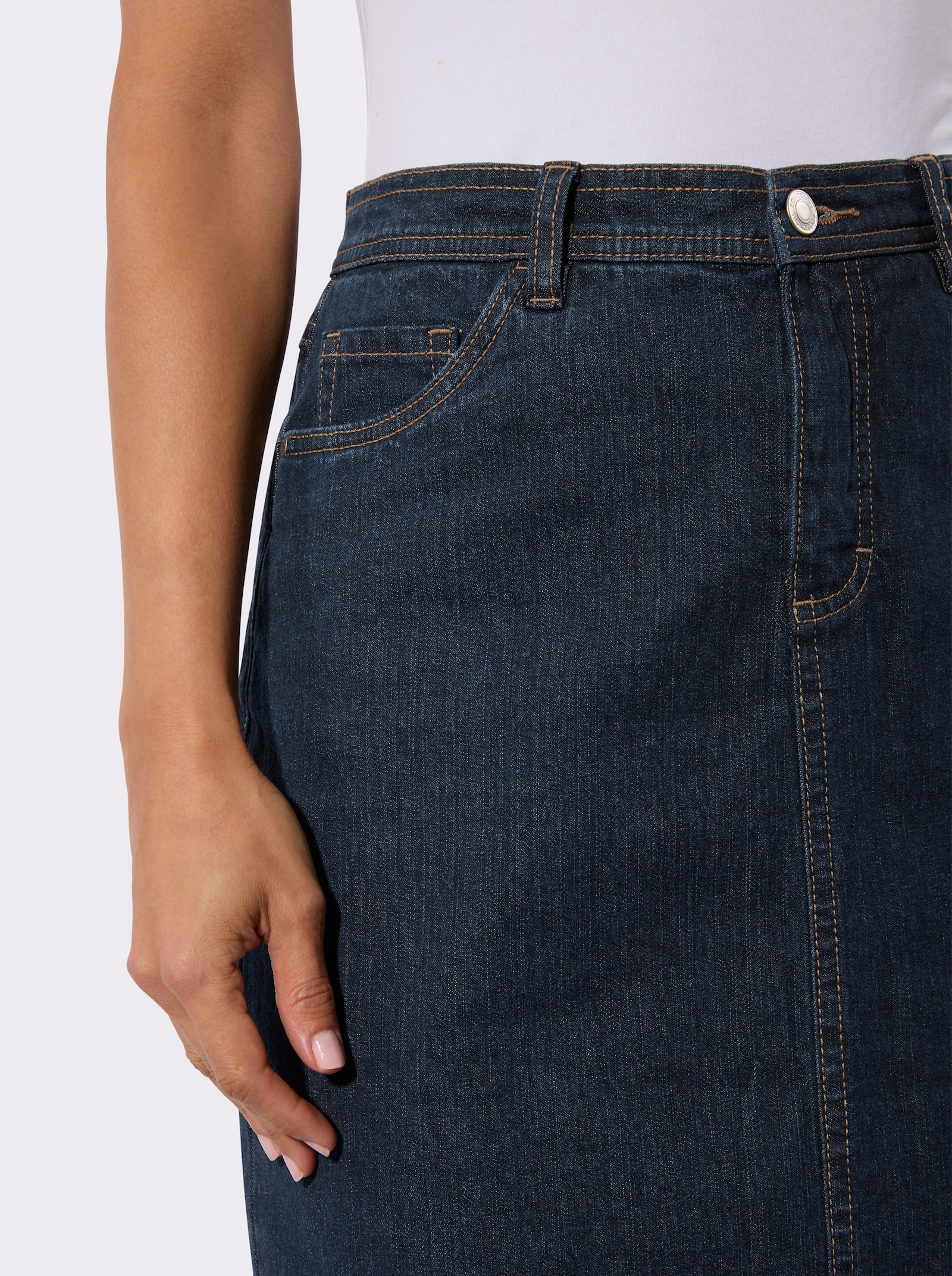 Jeansrock in 5-Pocket-Form - dark blue