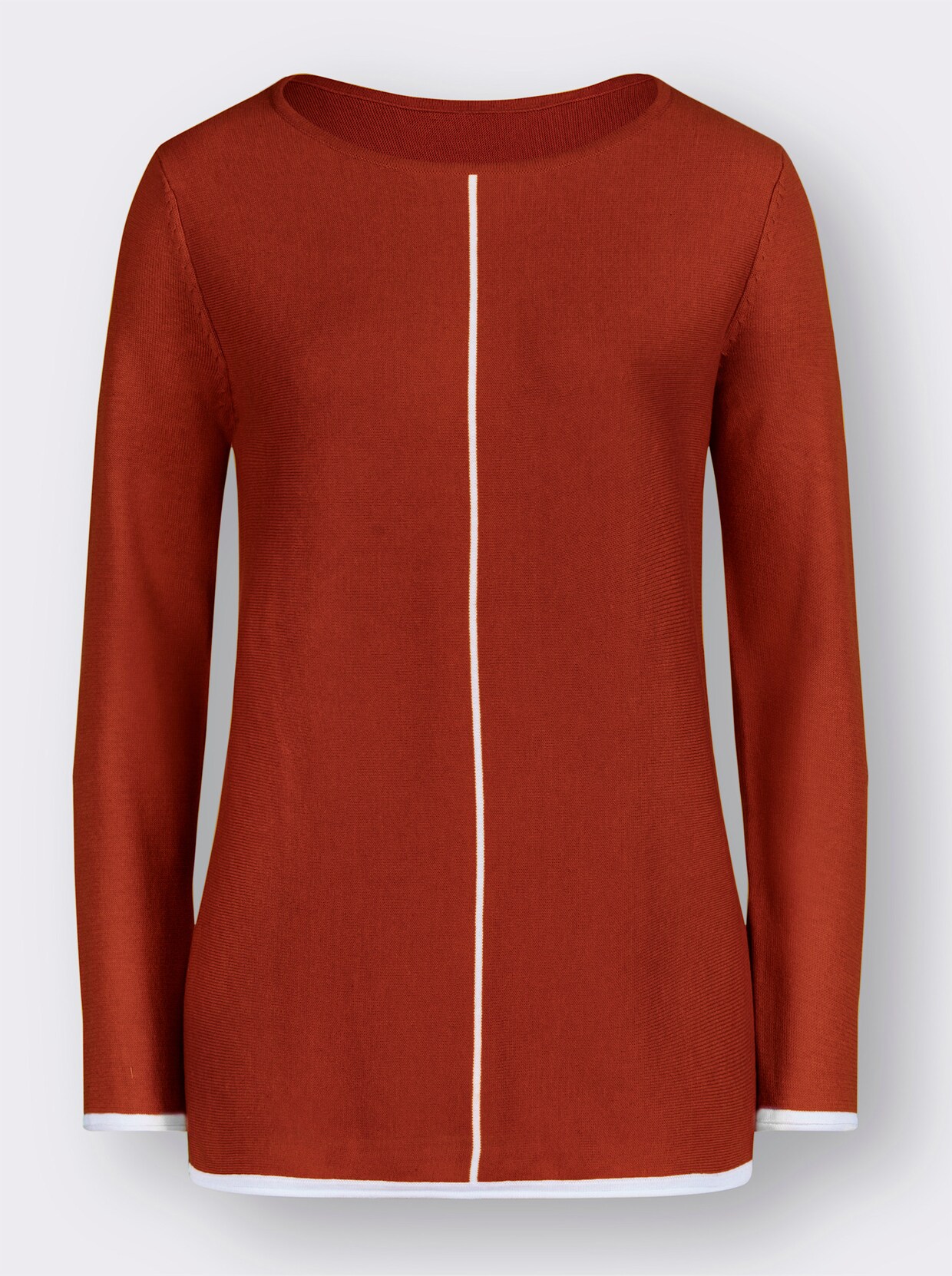Strickpullover - rostrot