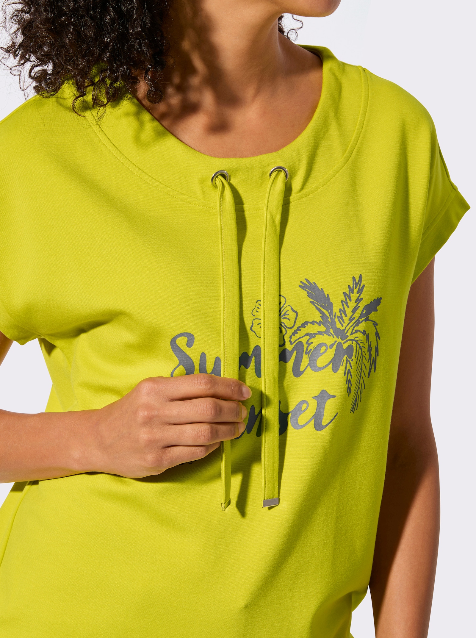 Sweatshirt mit kurzen Ärmeln - limone