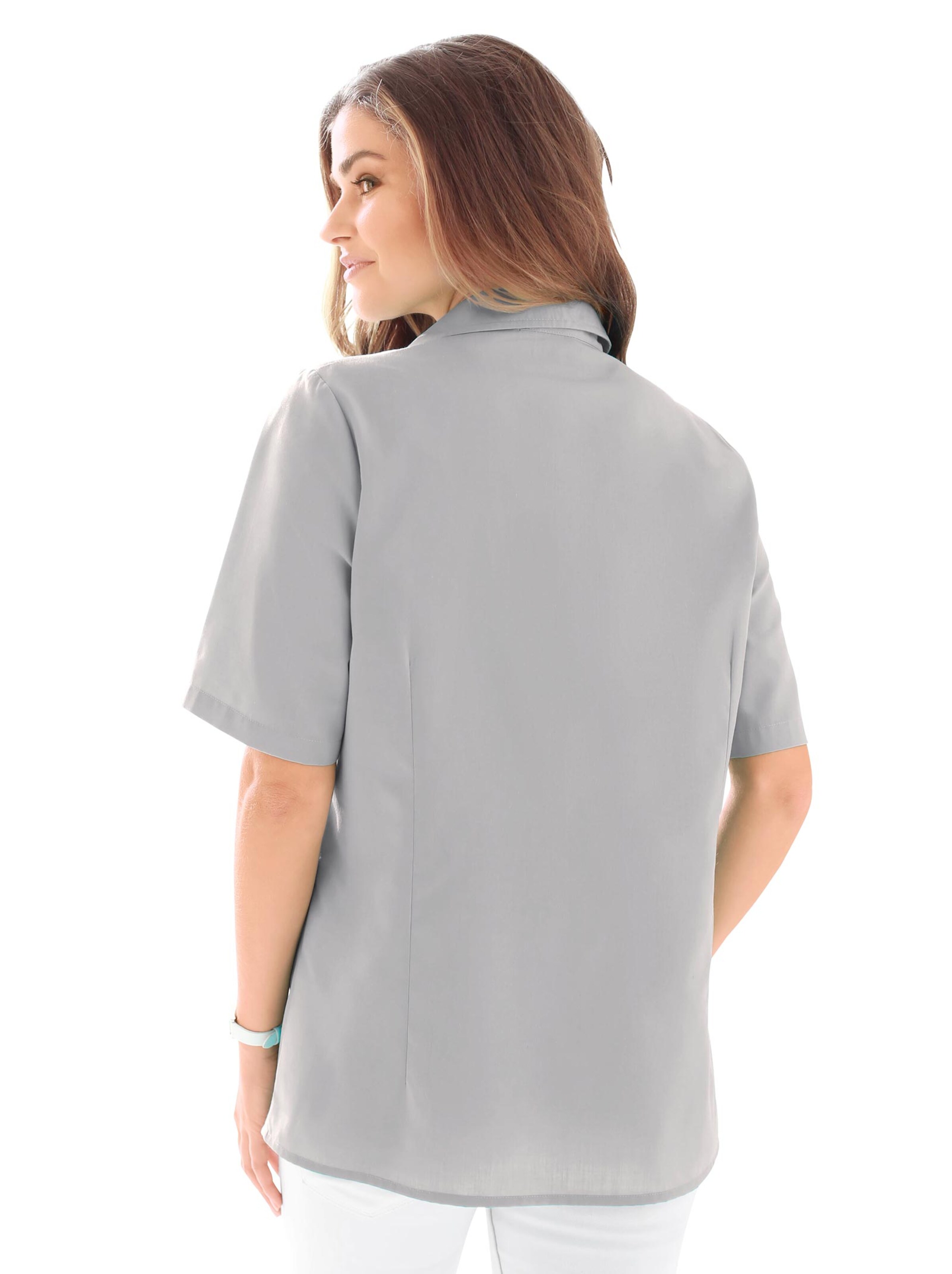 Hemdbluse - silbergrau