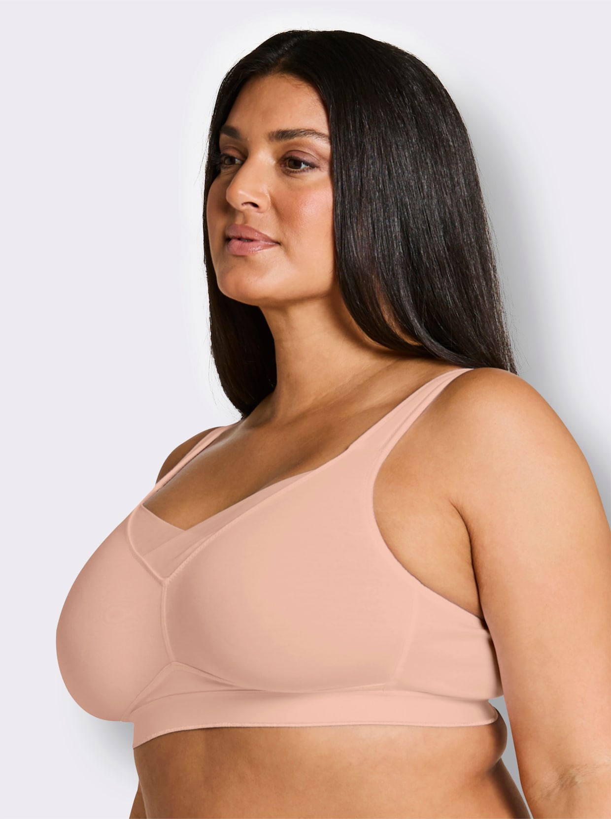 wäschepur Komfort-BH ohne Bügel mit Komfortträgern - puder