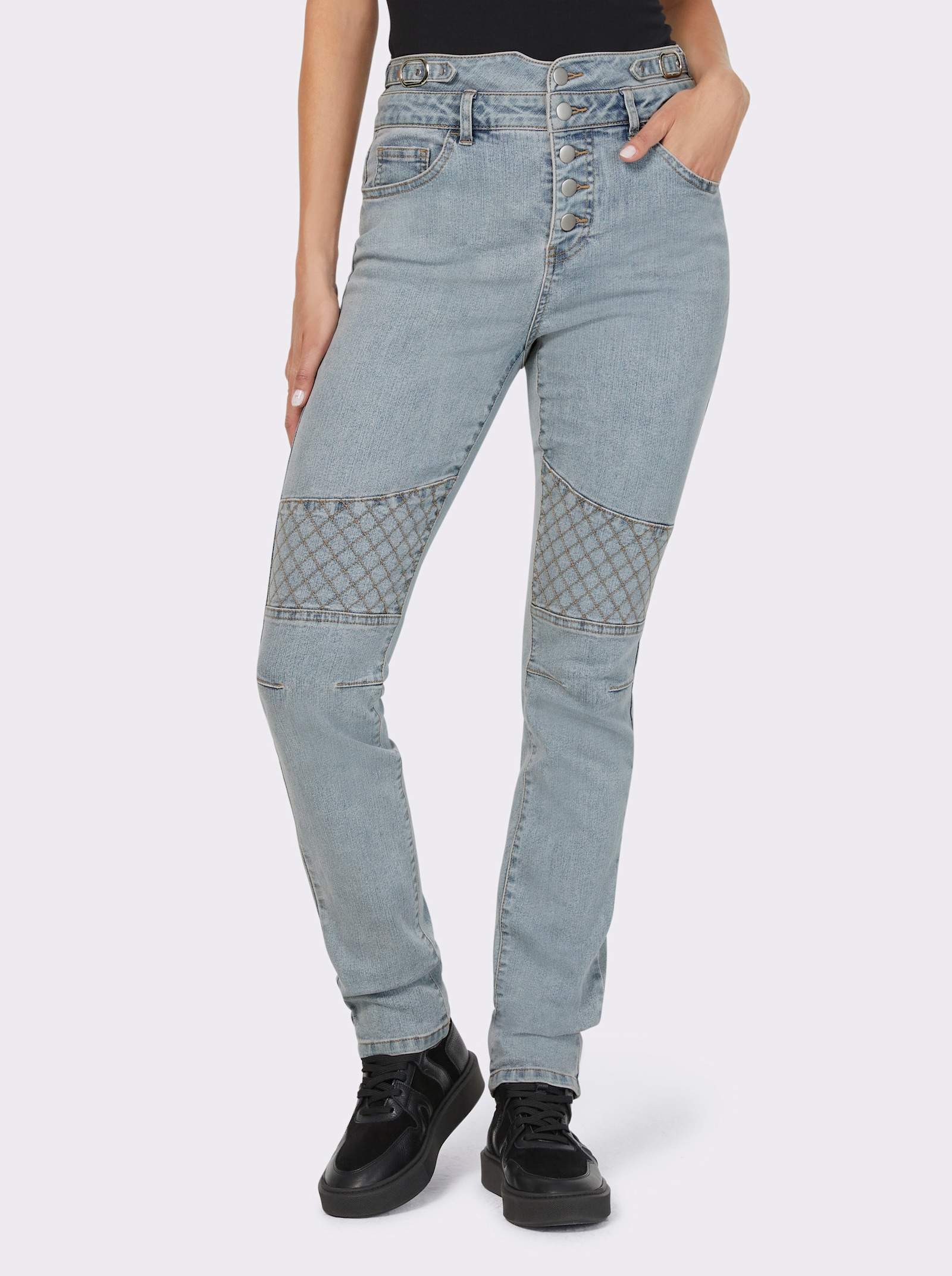 heine Jeans mit Riegeln - blue-bleached