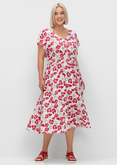 sheego Druckkleid - ecru-gemustert
