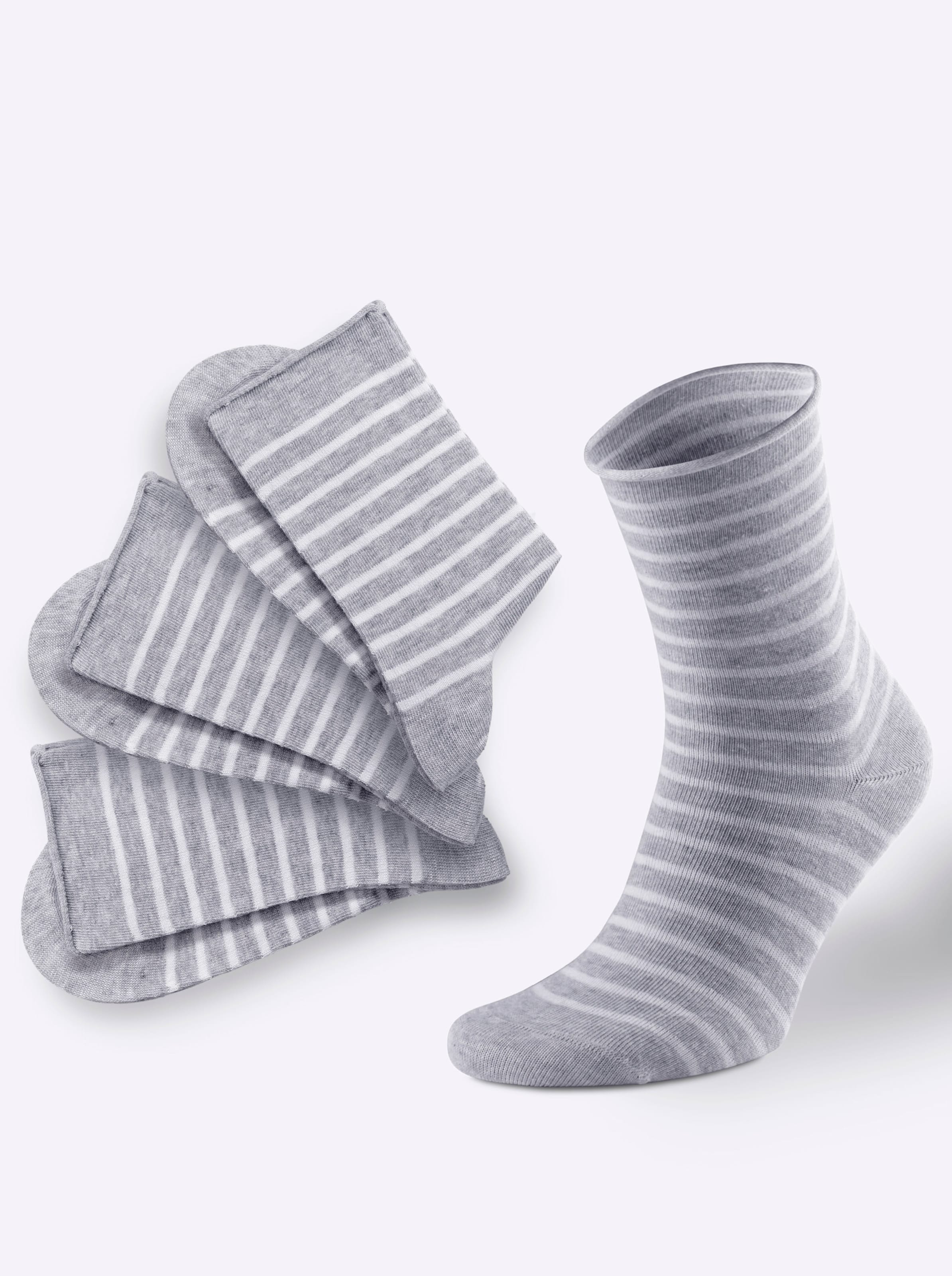 Witt Damen Damen-Socken, grau-meliert