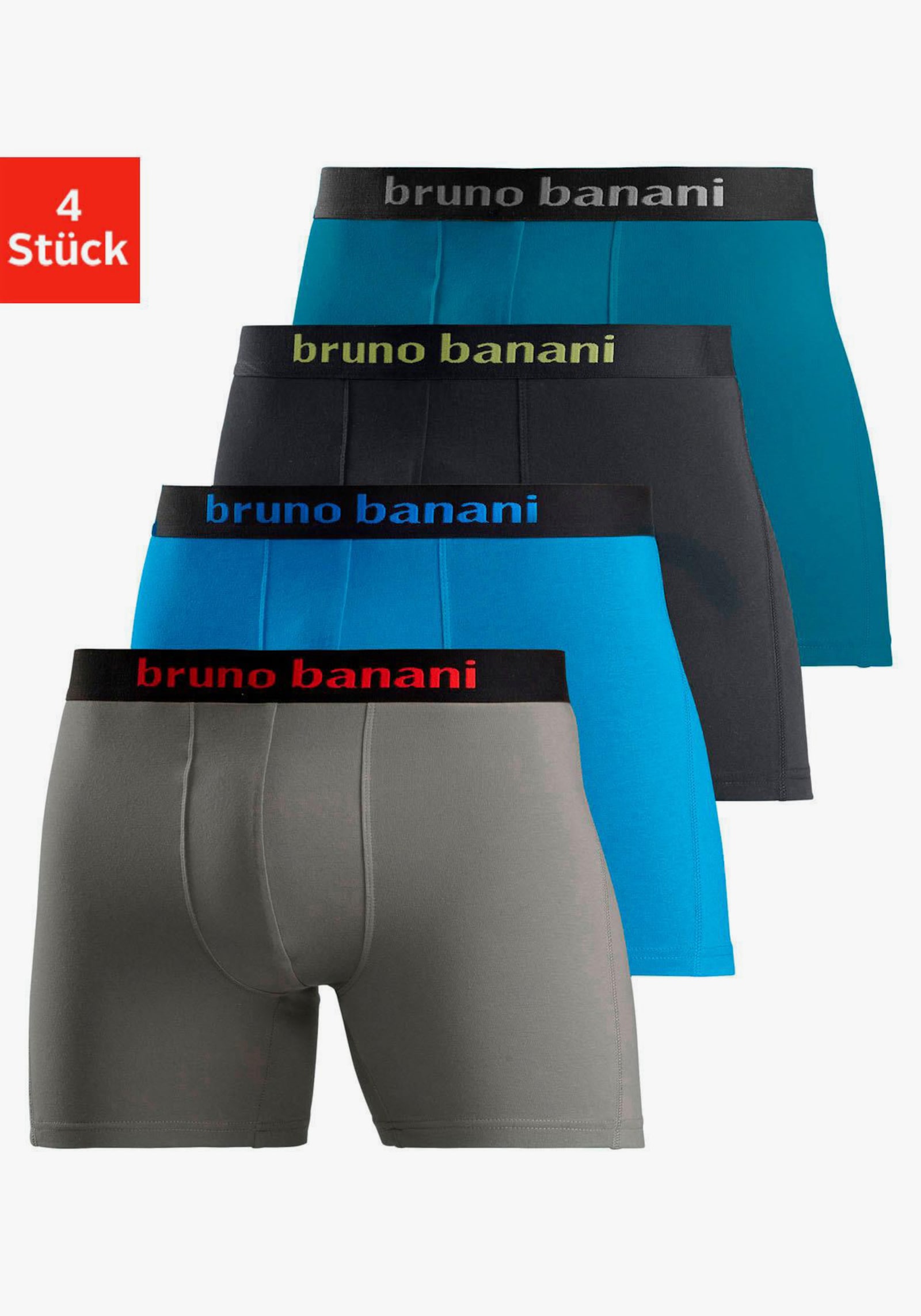 Bruno Banani Boxer - grau, türkis, schwarz, petrol