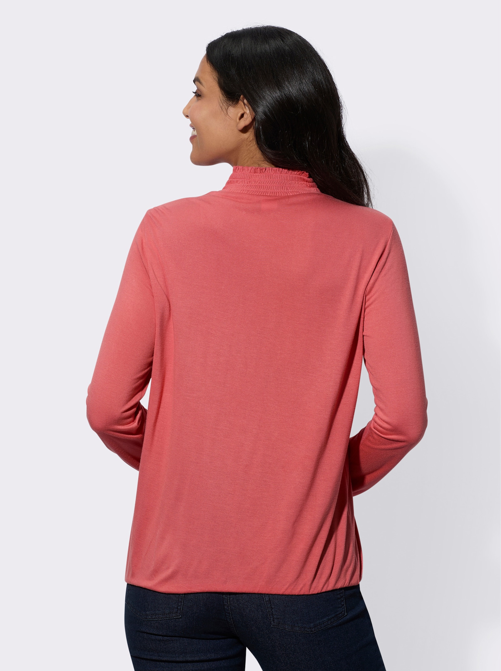 Tričko se stojáčkem z čisté viskózy - grepová