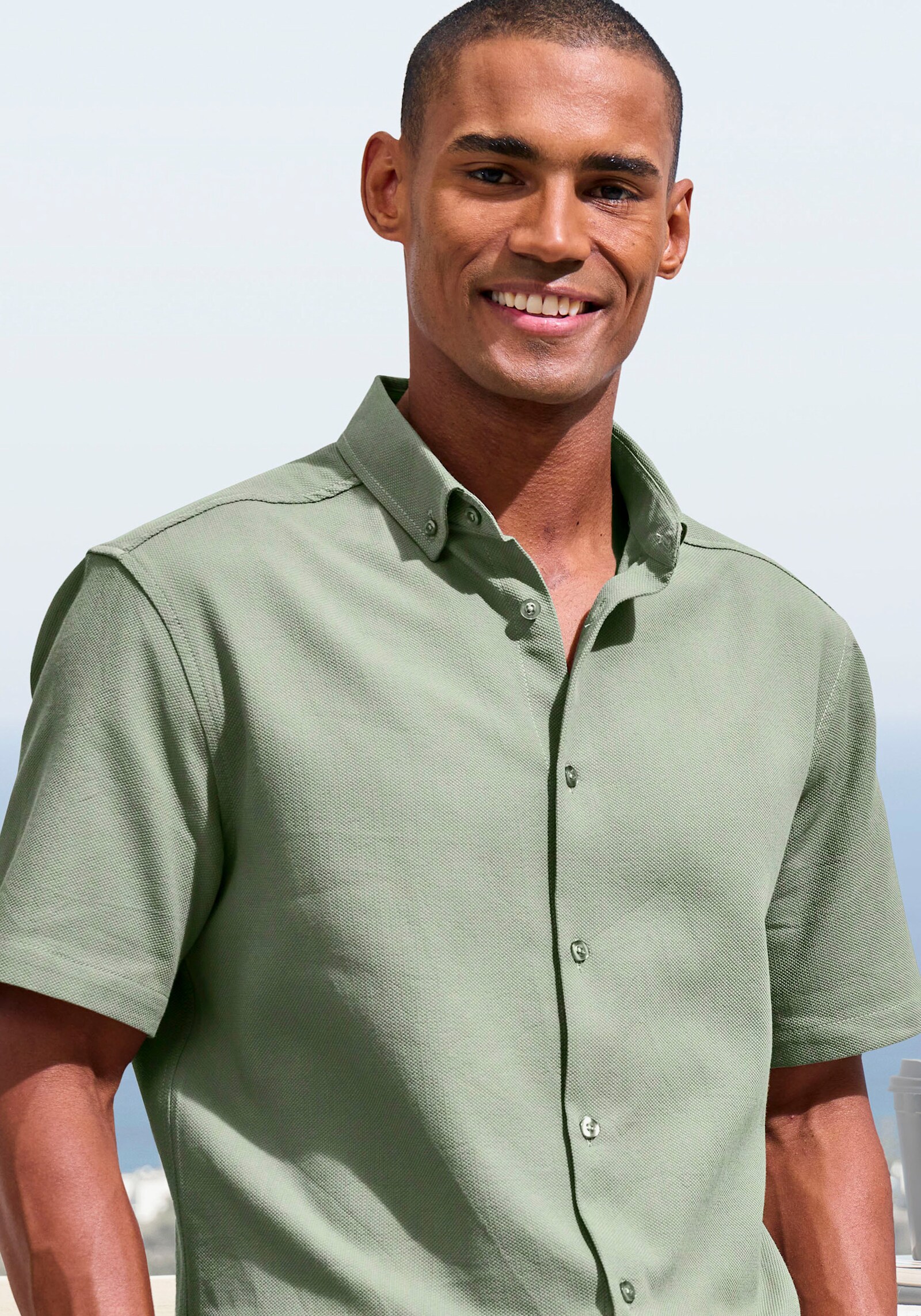 H.I.S Kurzarmhemd - salbei