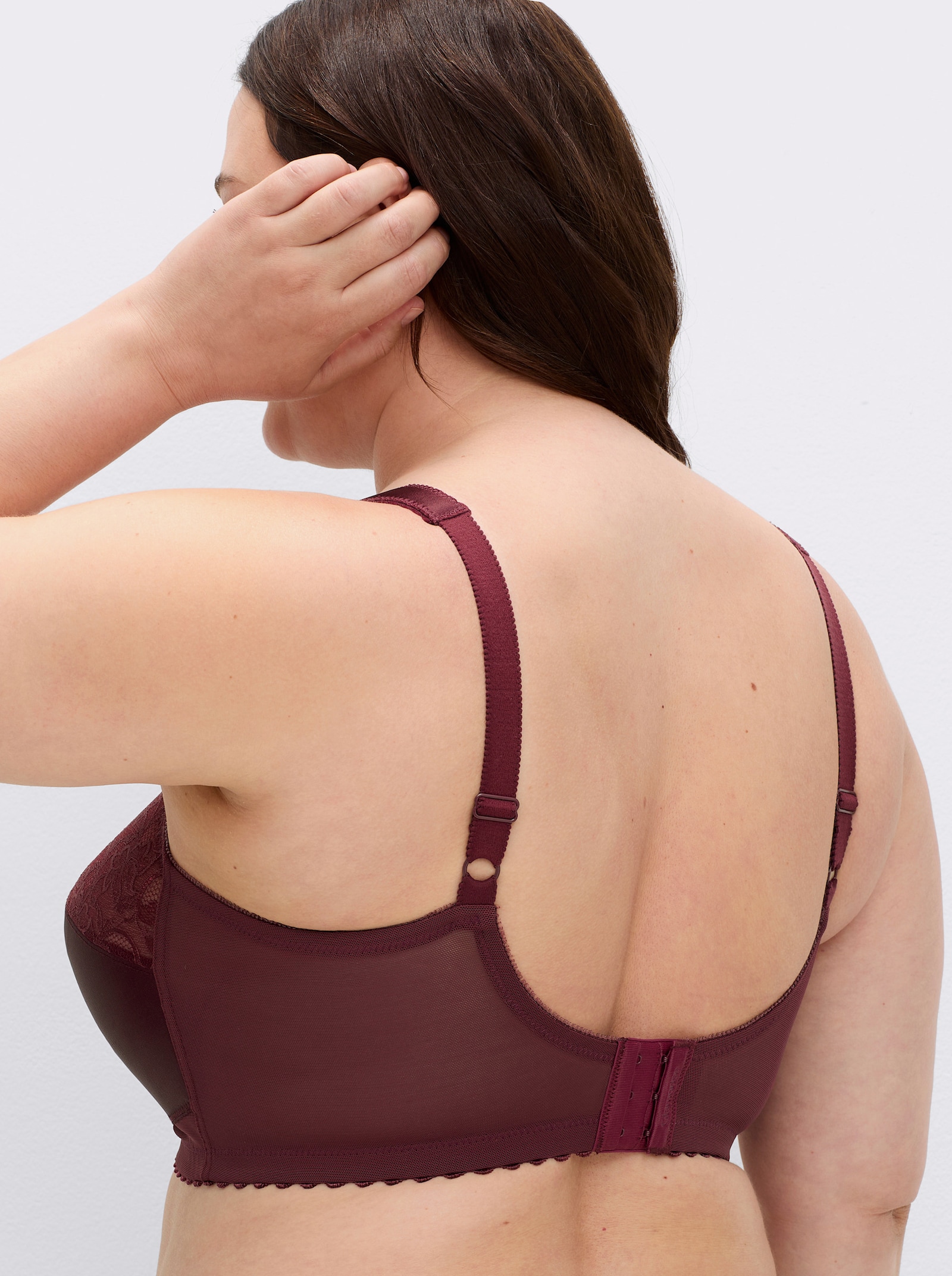 Glamorise Entlastungs-BH ohne Bügel mit Stütze - bordeaux