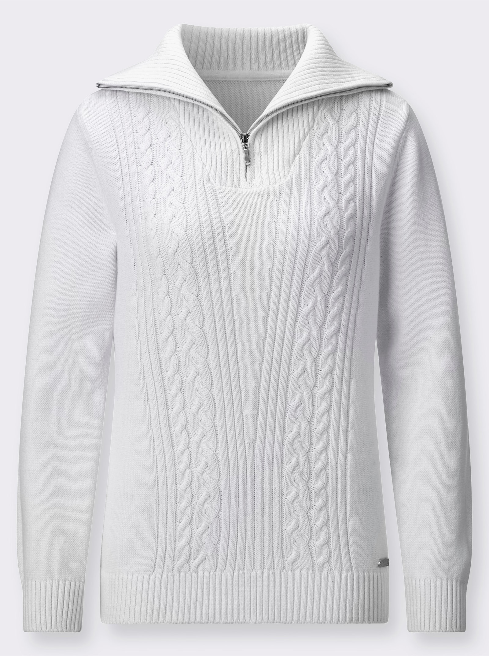 Pull camionneur au mélange de motifs - écru