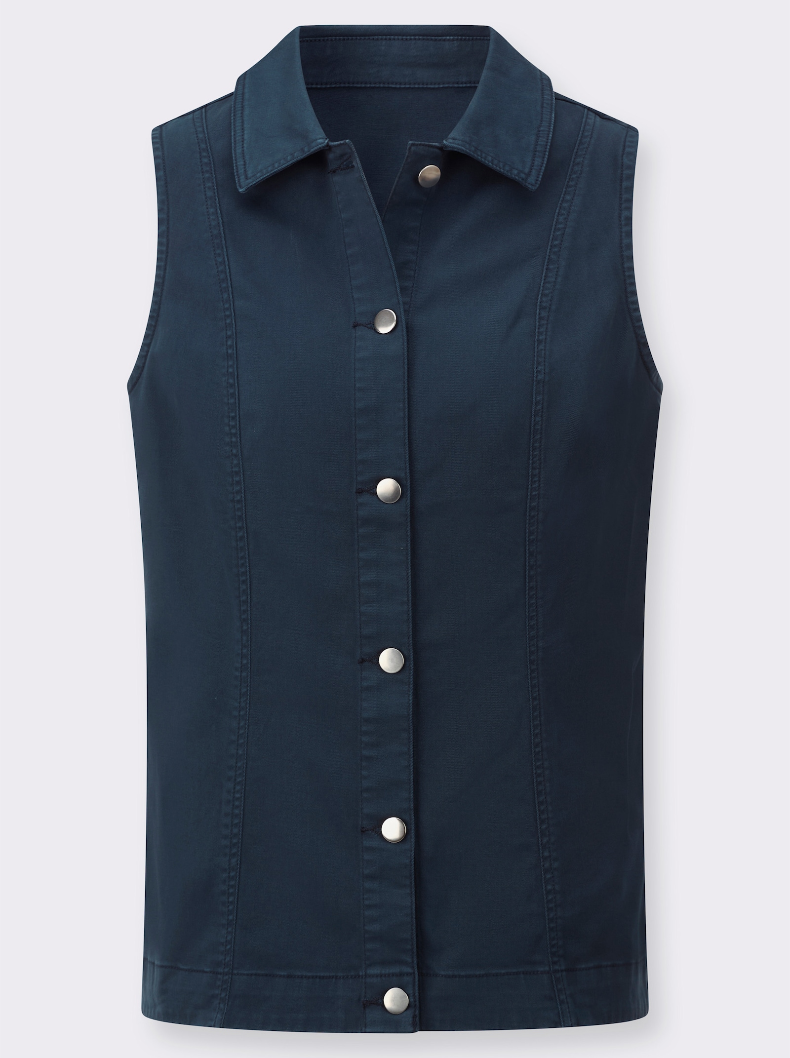 Weste in Jeans-Optik - dunkelblau