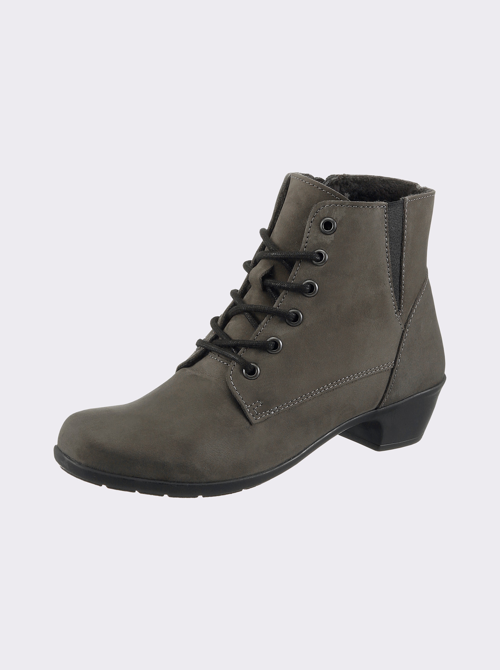 airsoft modern+ Stiefelette wärmend gefüttert, für kräftige Füße - dunkeltaupe