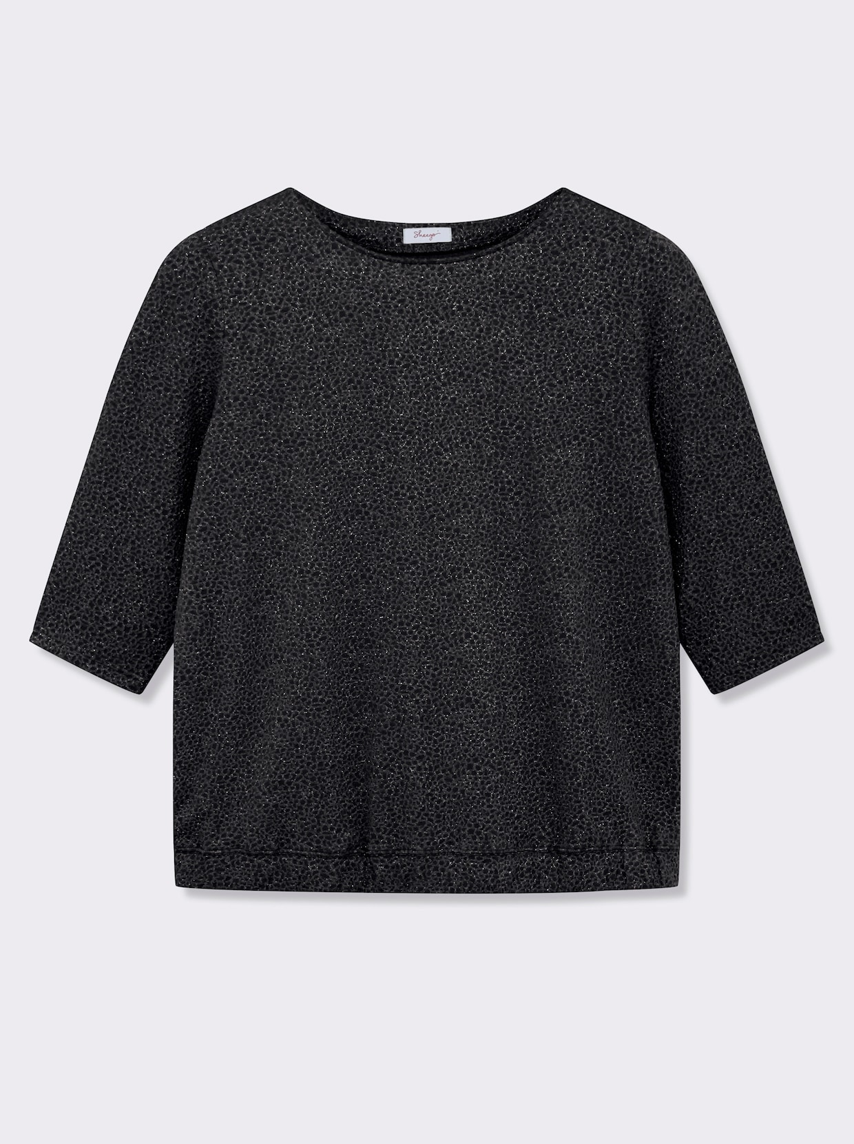 sheego Sweatshirt - schwarz-gemustert