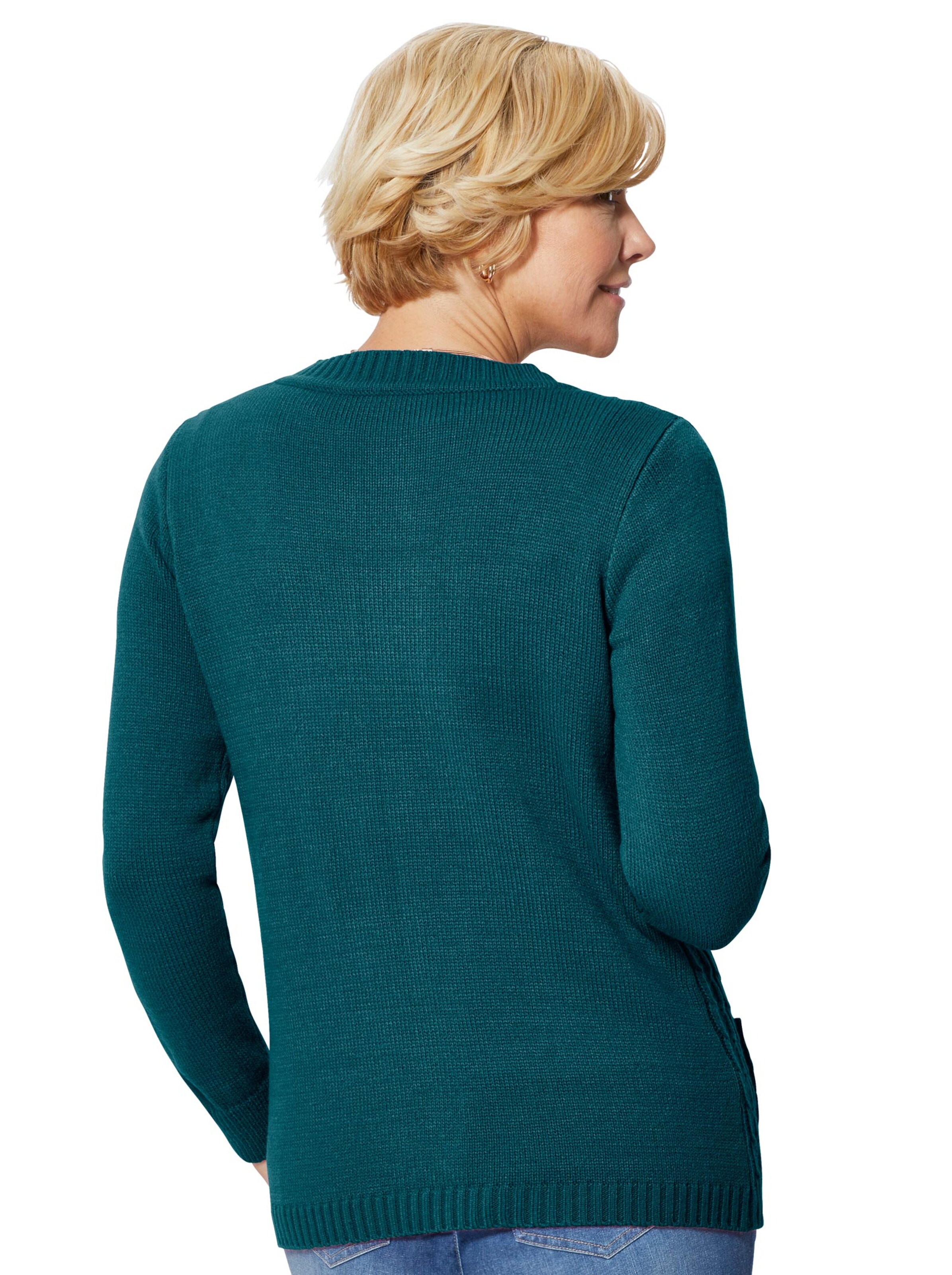 Strickjacke - petrol