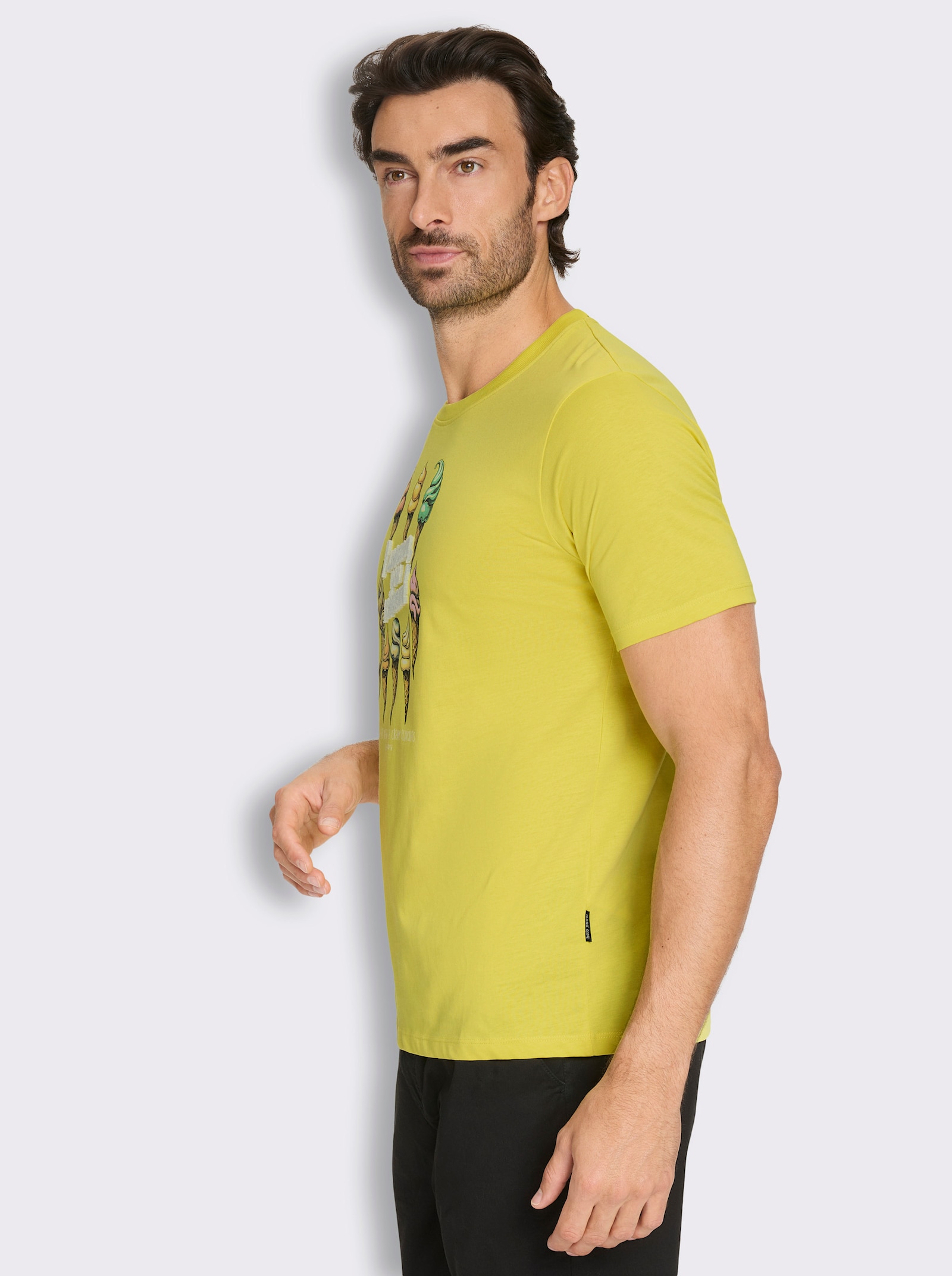 Hajo Kurzarmshirt mit Eiswaffel-Print, von Hajo - limone-bedruckt