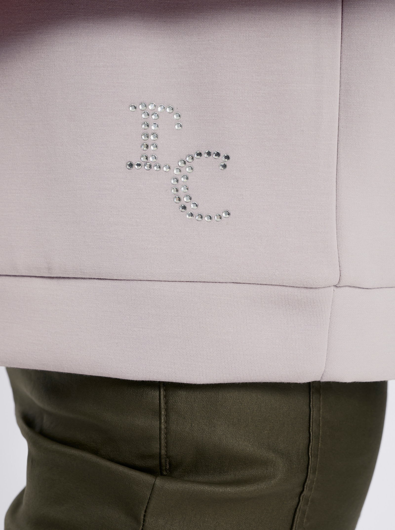 heine Sweatshirt mit Stehkragen - hellgrau