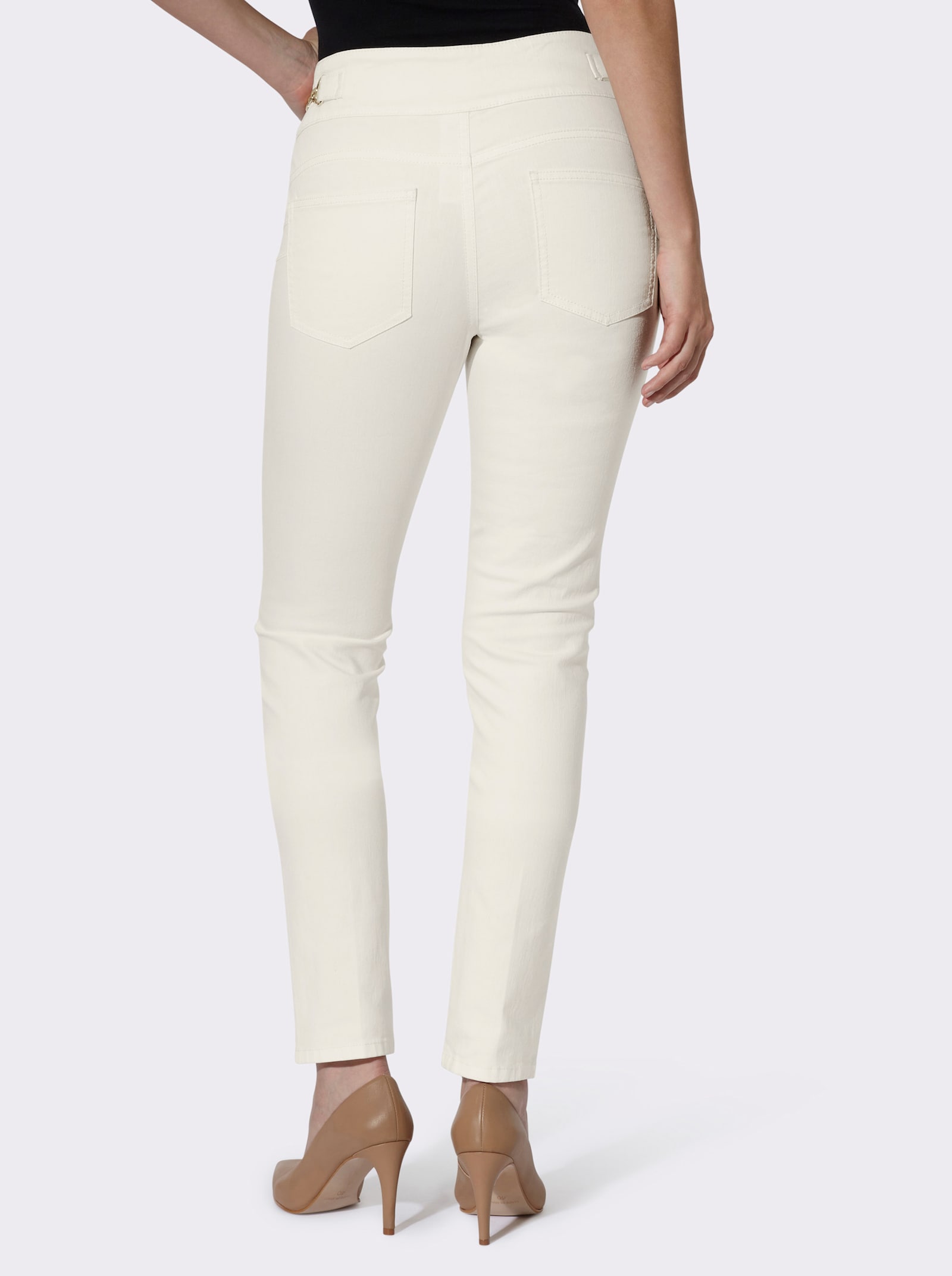 heine Push-up-Jeans mit Ketten-Verzierung - ecru