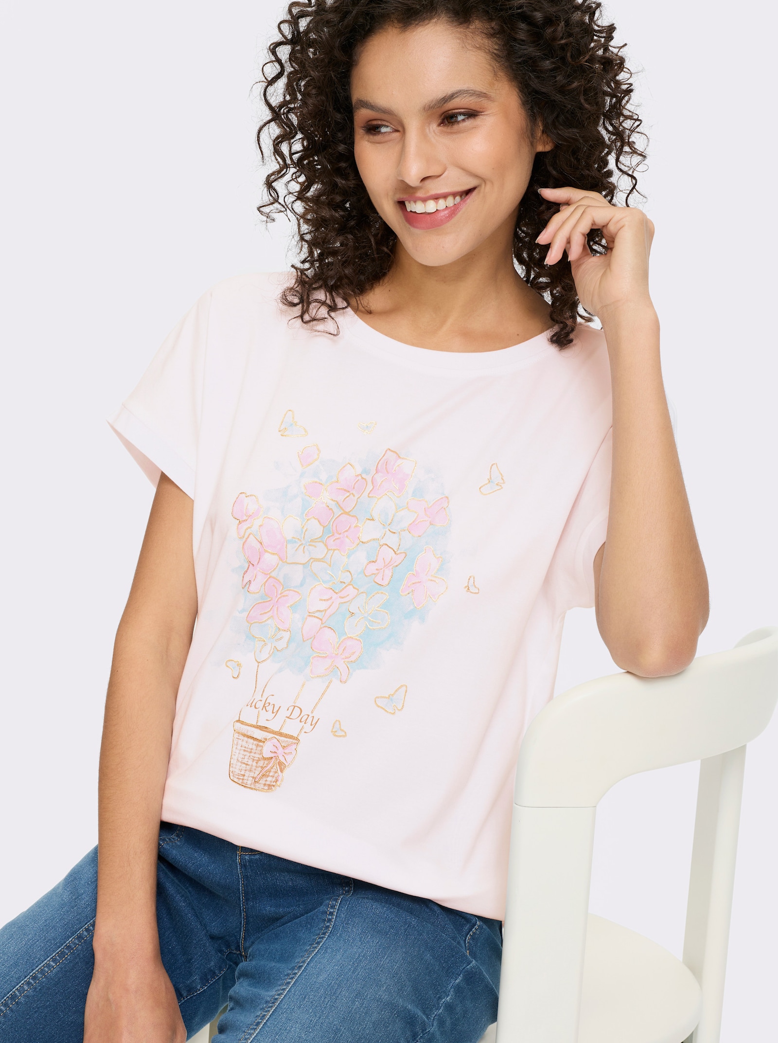 heine Kurzarmshirt - weiß