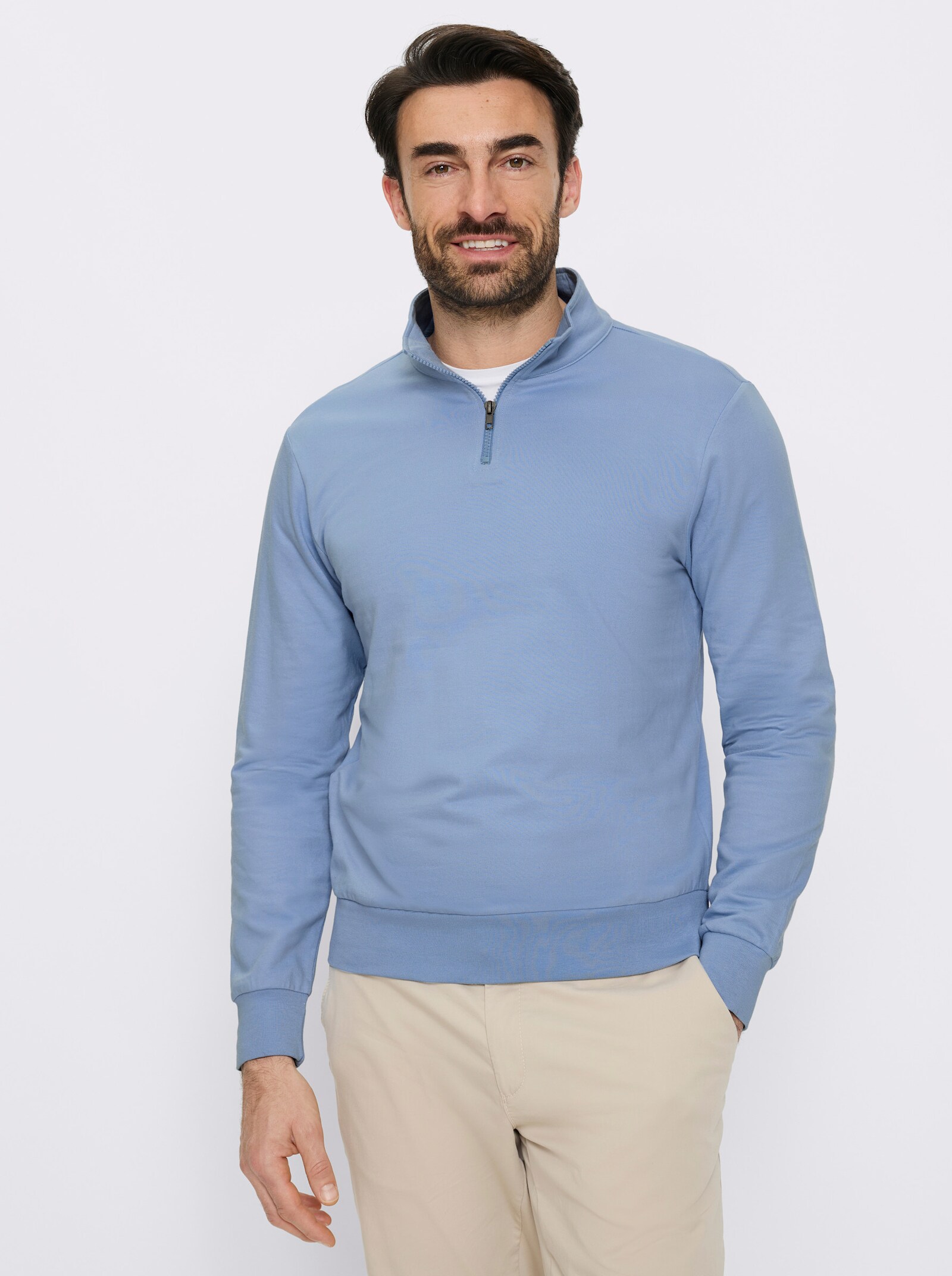 Catamaran Langarmshirt mit Stehkragen - bleu