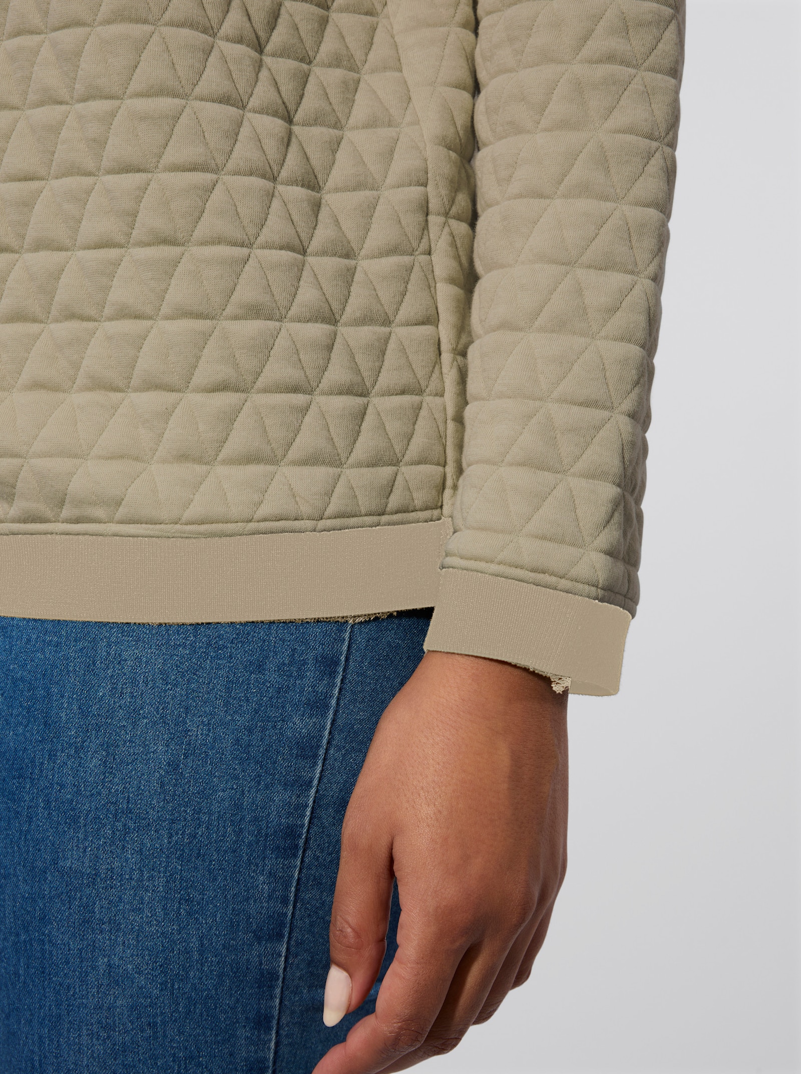  Rundhalsshirt im Jacquard-Muster - schlamm