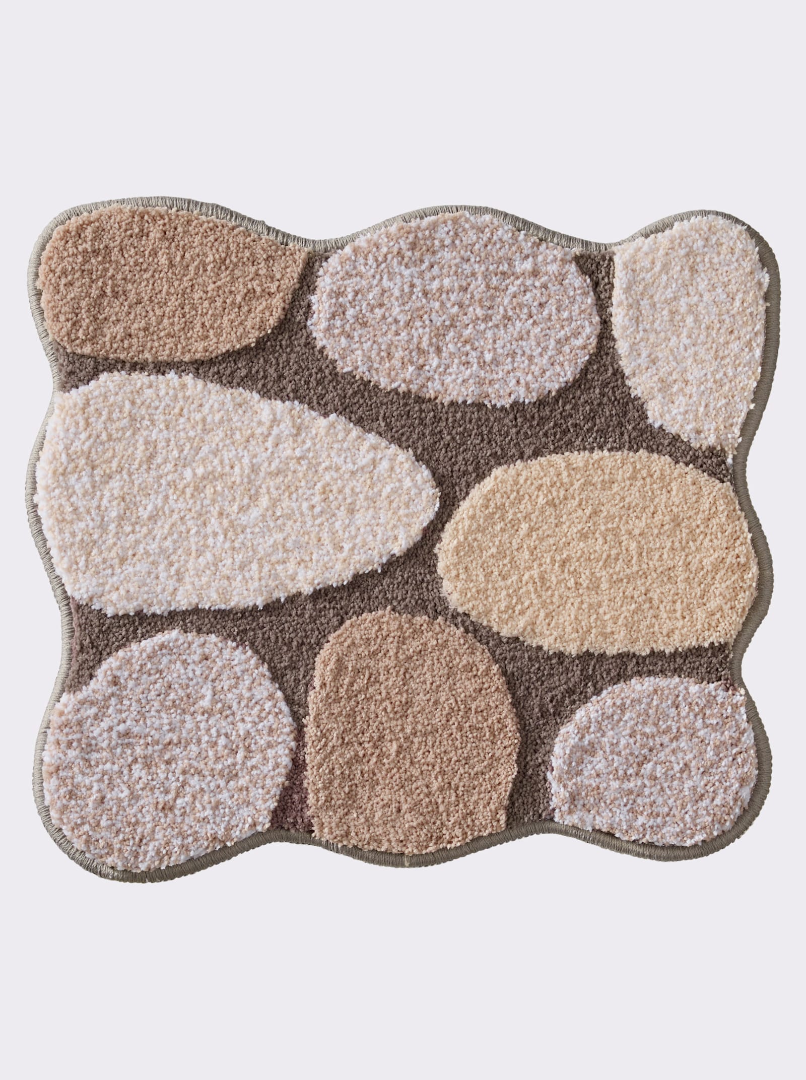 heine home Badeteppich mit Hoch-Tief-Effekt - beige-gemustert