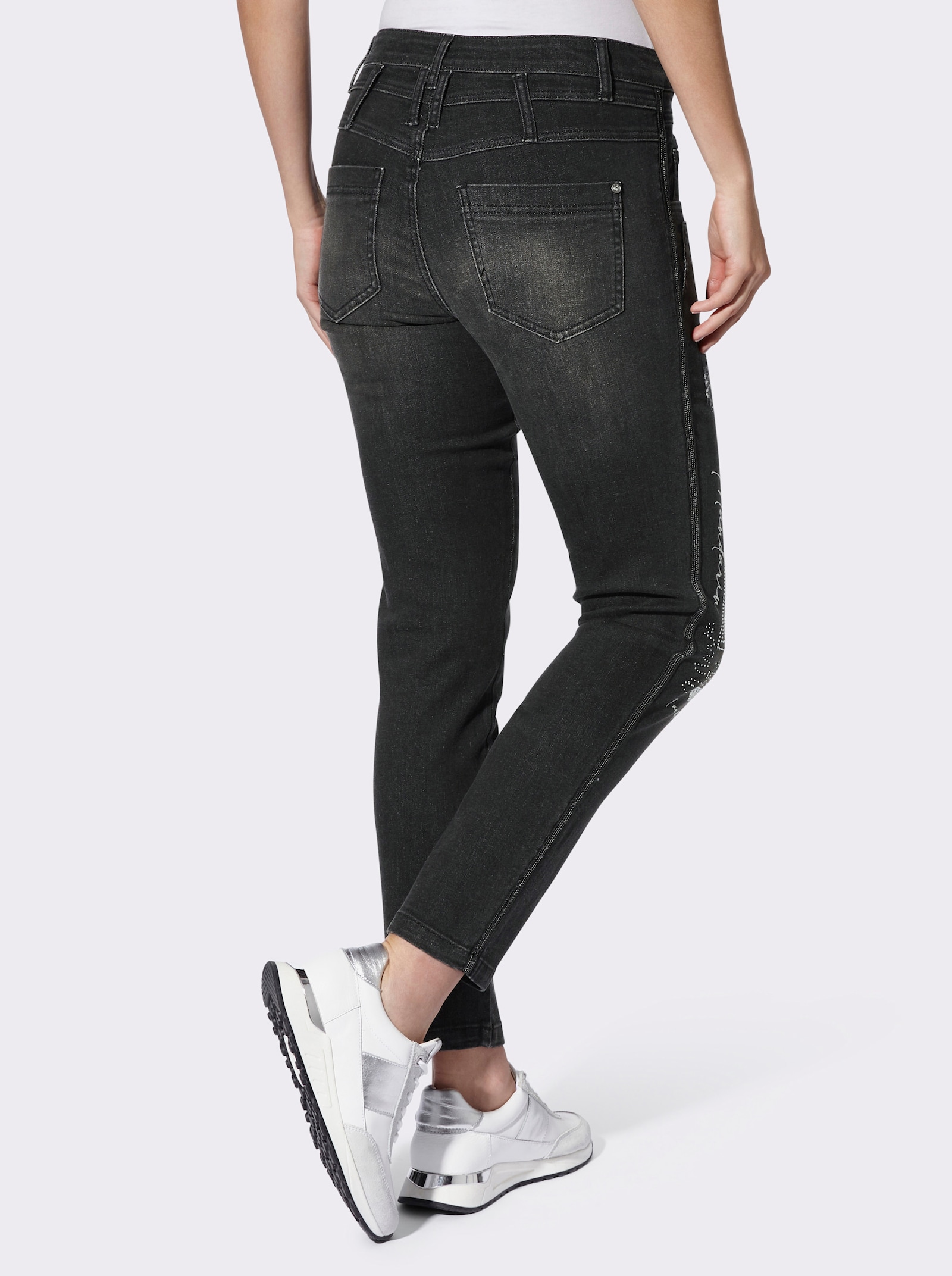 heine Jeans mit Pailletten - anthrazit-grey-denim