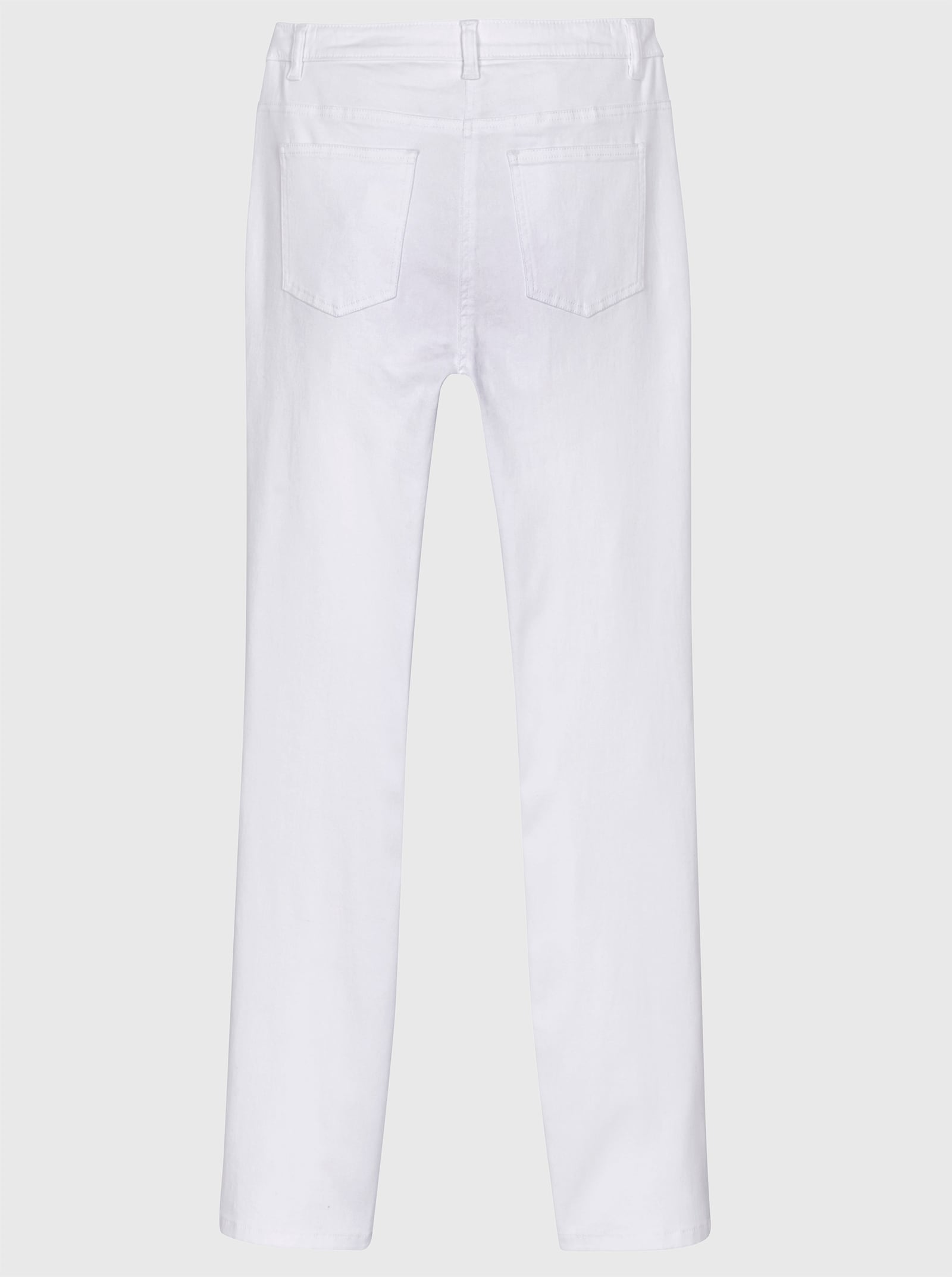Stretch-Hose mit schmaler Beinweite - weiß