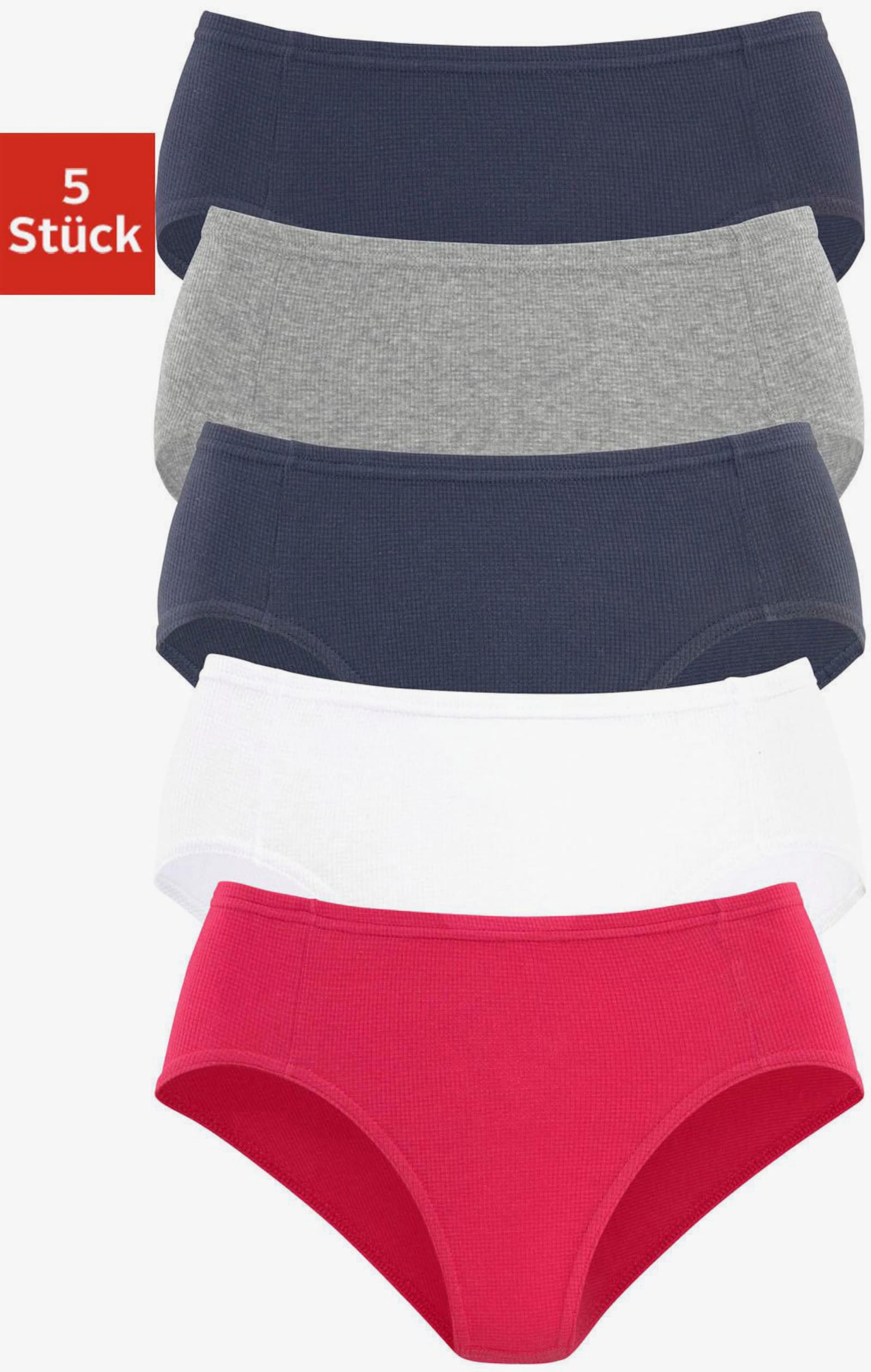 petite fleur Jazz-Pants Slips - rot, weiß, marine, grau-meliert, marine