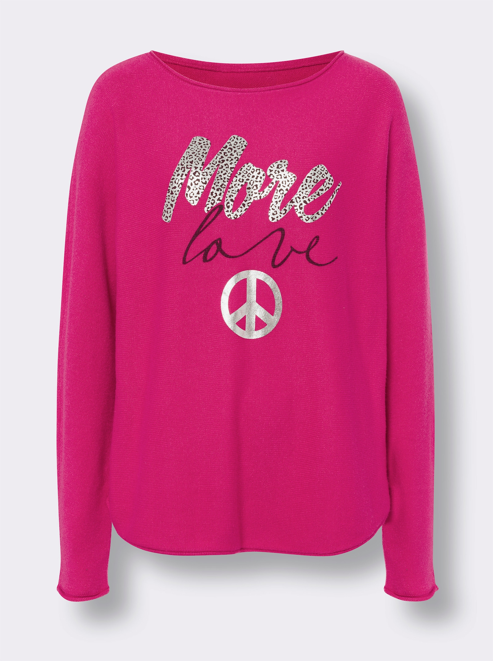 heine Pullover mit Folienprint - pink