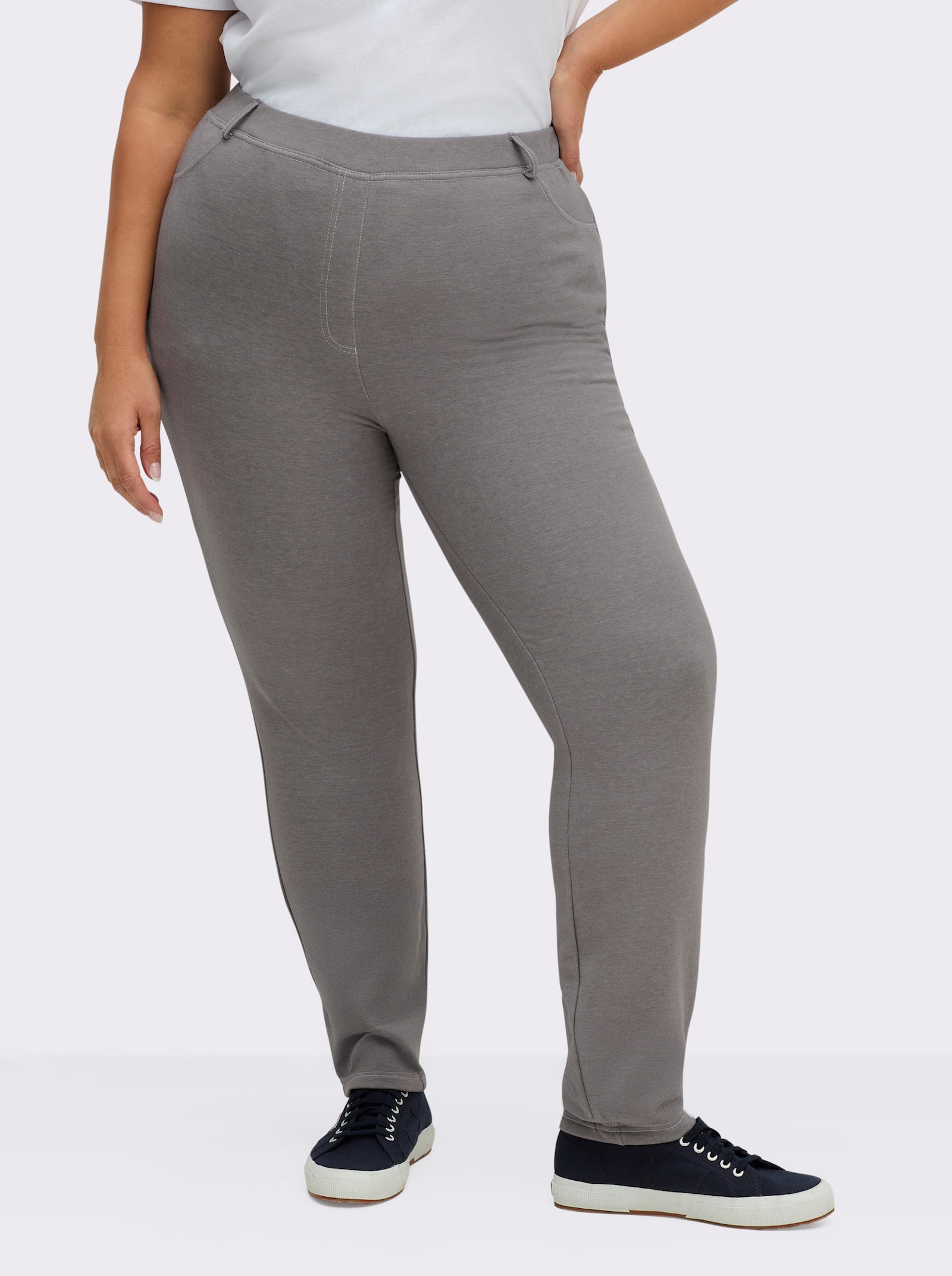 Hose innen wärmend angeraut - graphit-meliert