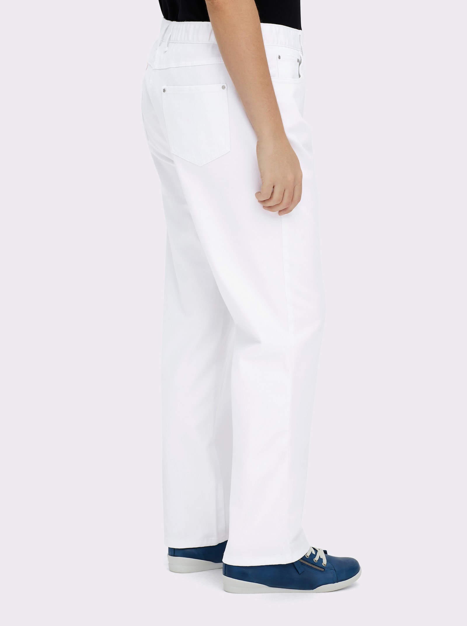 5-Pocket-Jeans mit innenliegendem Dehnbund - weiß