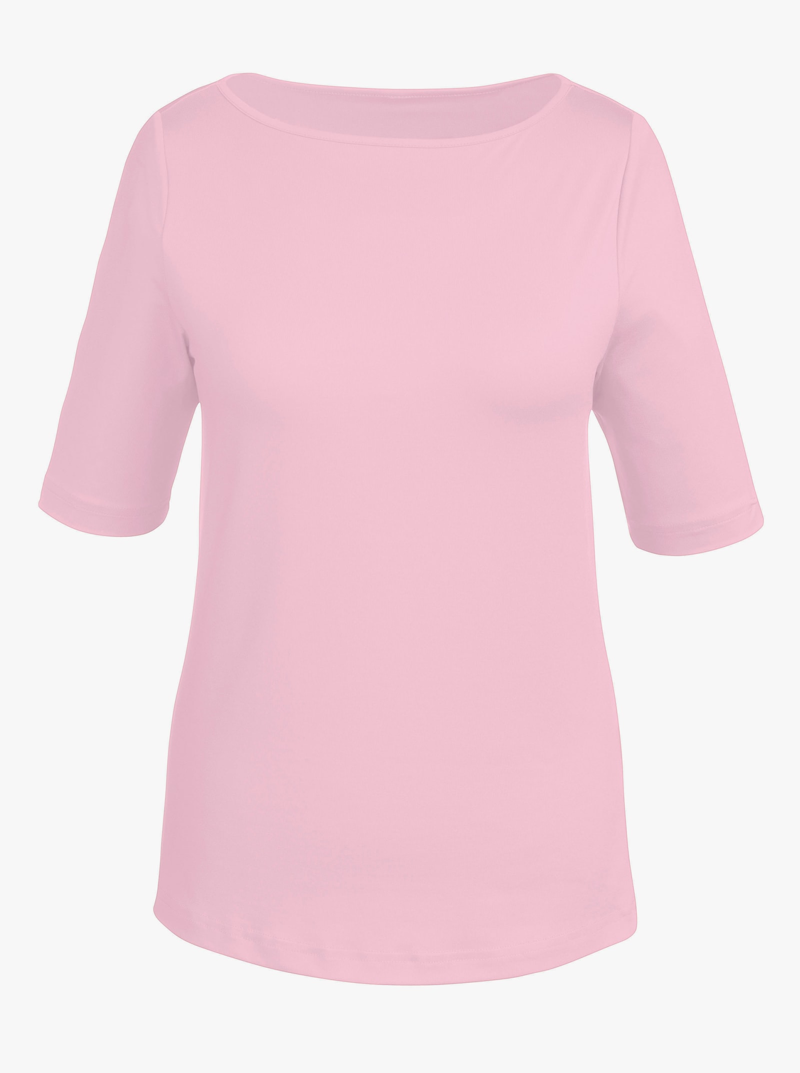 T-shirt met boothals - roze