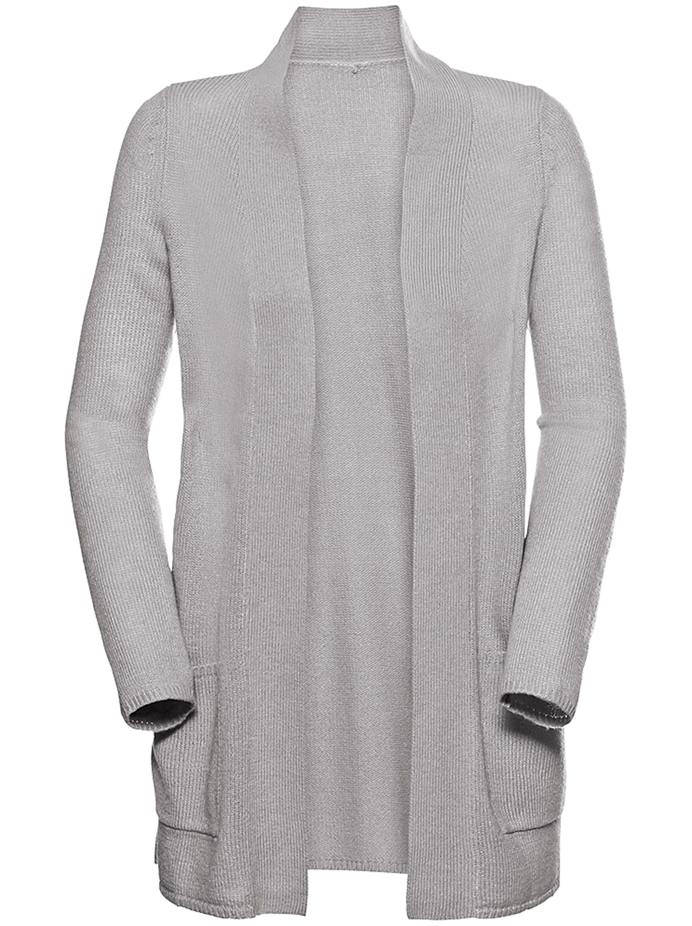 Strickjacke - grau-meliert