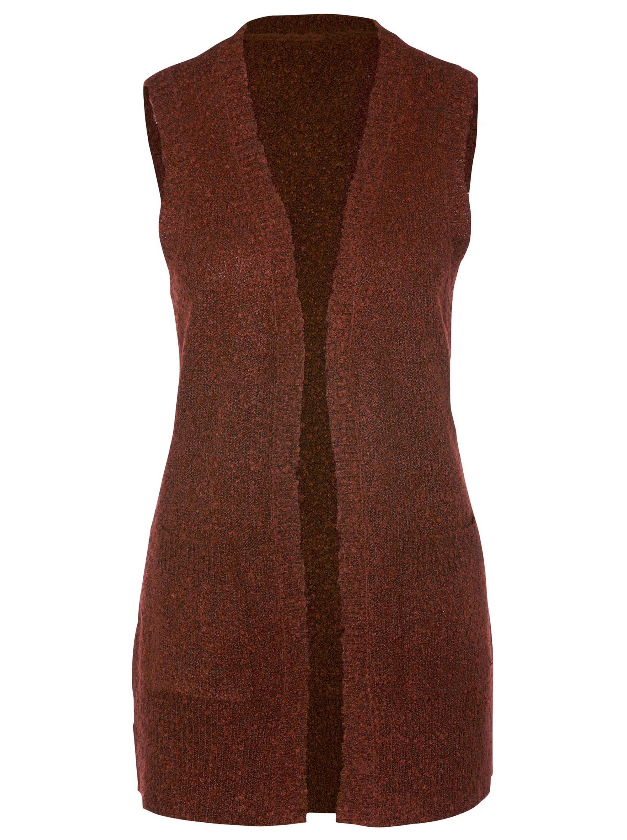 Strickweste - rotbraun